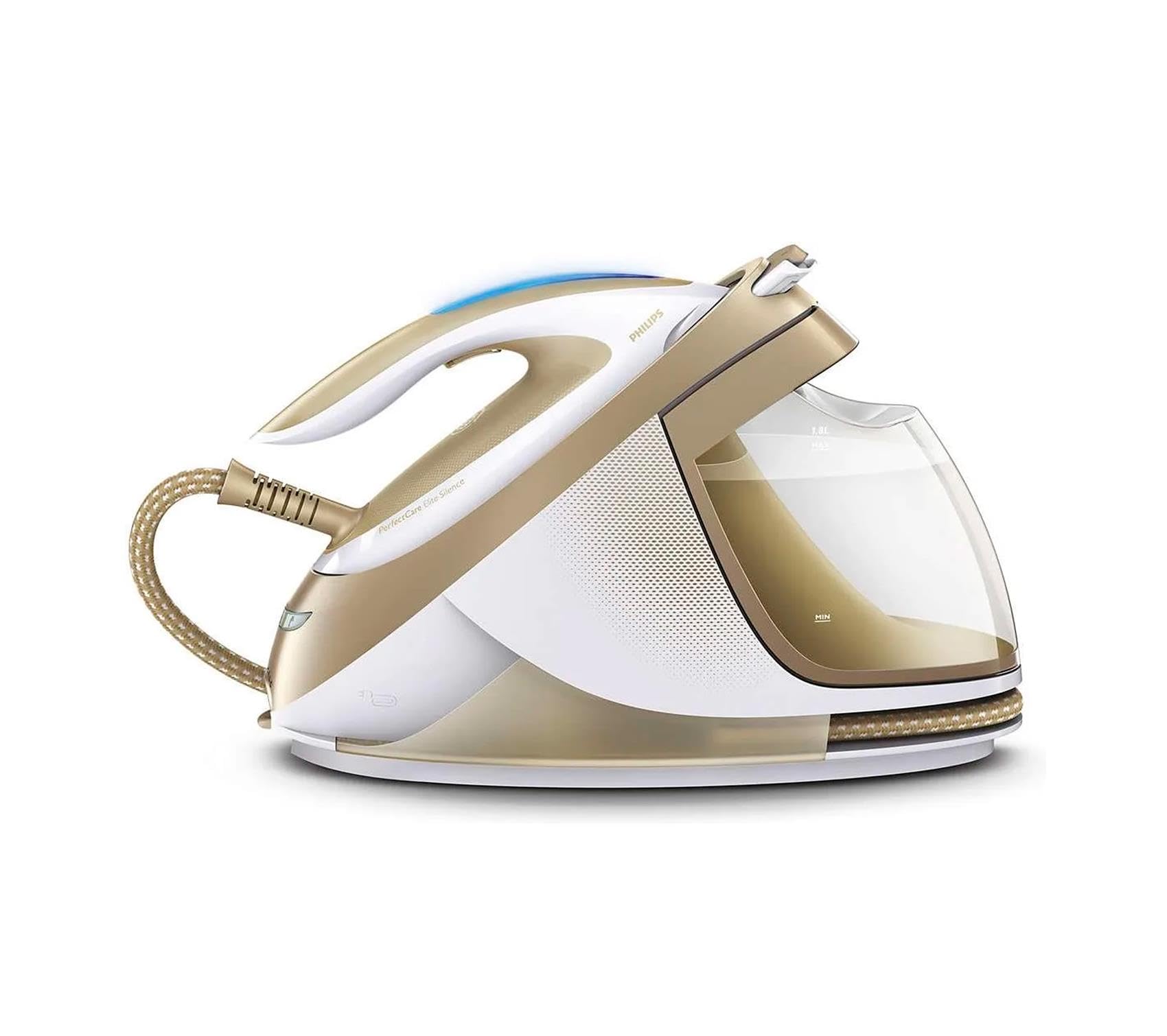 اتو بخار هوشمند مخزن دار فیلیپس GC9642/60 PerfectCare Elite Silence، 2400 وات، دمای مطلوب، فشار بخار 7.2 بار، تقویت بخار 490 گرم در دقیقه