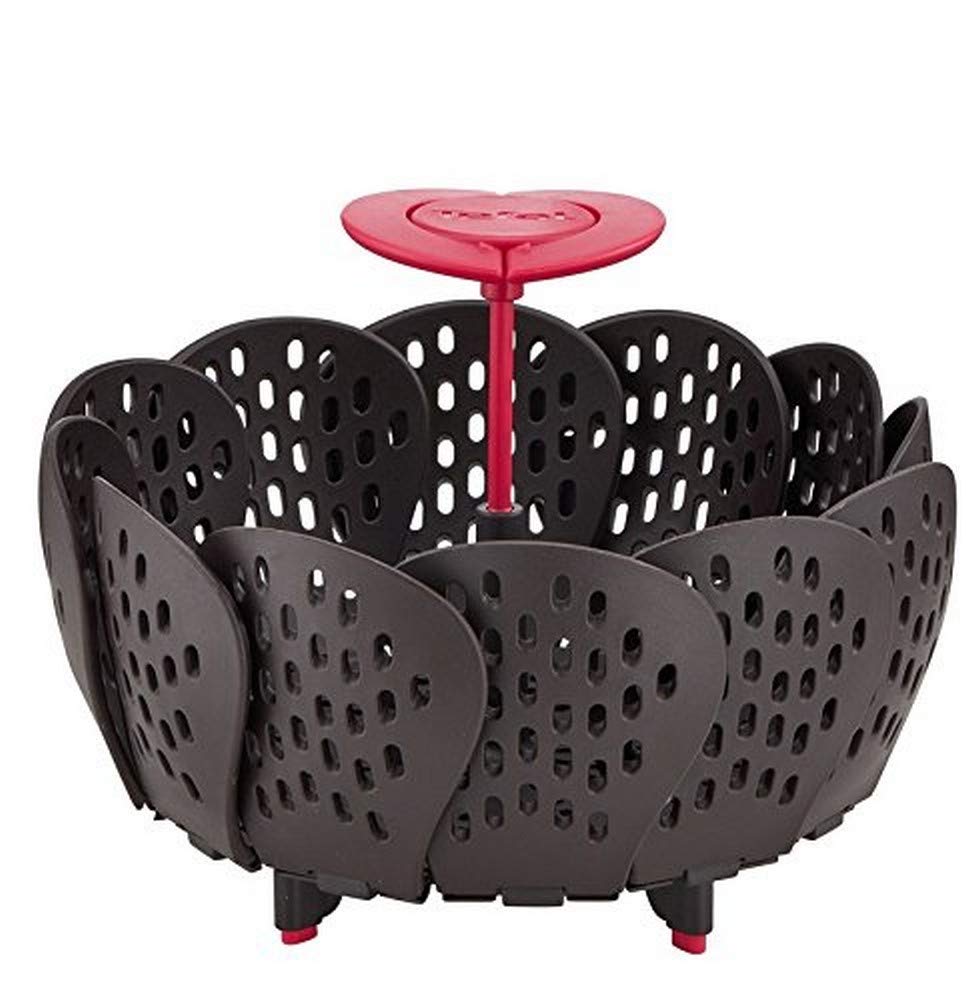 زیره قابلمه آشپزی تفال Ingenio K20716 | بخارپز کردن ملایم سبزیجات | ظرفیت بزرگ | پلاستیک | مشکی، 26 x 15.2 x 9.3 سانتی‌متر