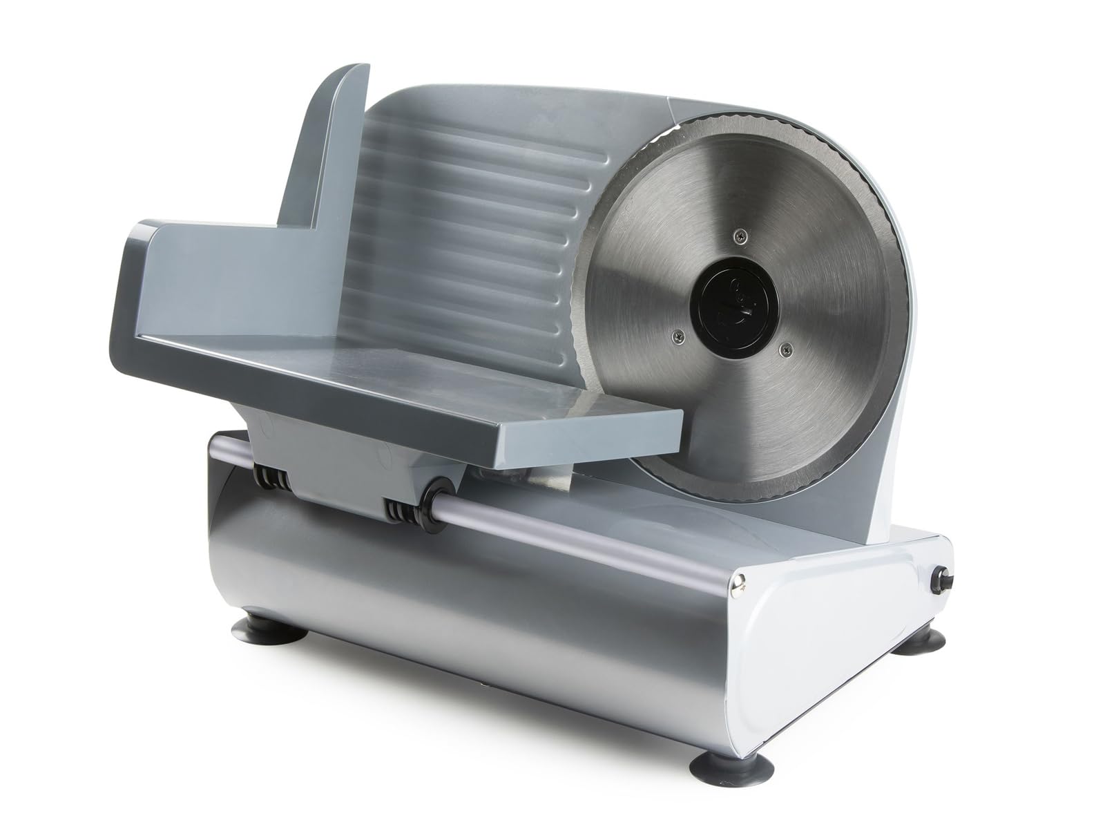 برش دهنده همه کاره DOMO DO521S - برش دهنده نان برای نان، برش های سرد یا پنیر - با ضخامت برش قابل تنظیم مداوم Ø 19 سانتی متر - تا 15 میلی متر - خاکستری تک سایز خاکستری