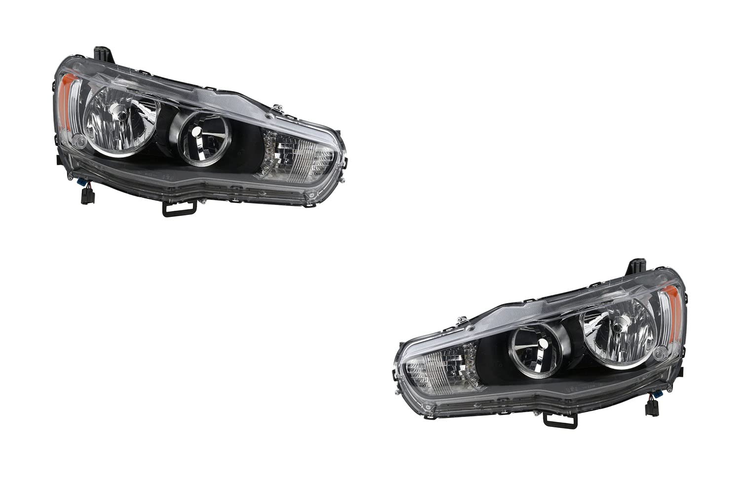 Johns، مجموعه چراغ های جلو مناسب برای چراغ های جلو میتسوبیشی لنسر CY 01/08- HB4/HB4 مجموعه چپ و راست