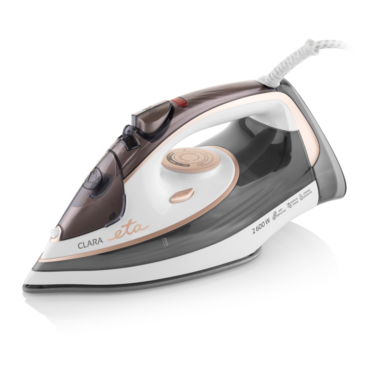 اتو بخار اِتا چکسلواکی ETA مدل Clara کف سرامیکی خود تمیز شونده I ضد رسوب I بخار عمودی