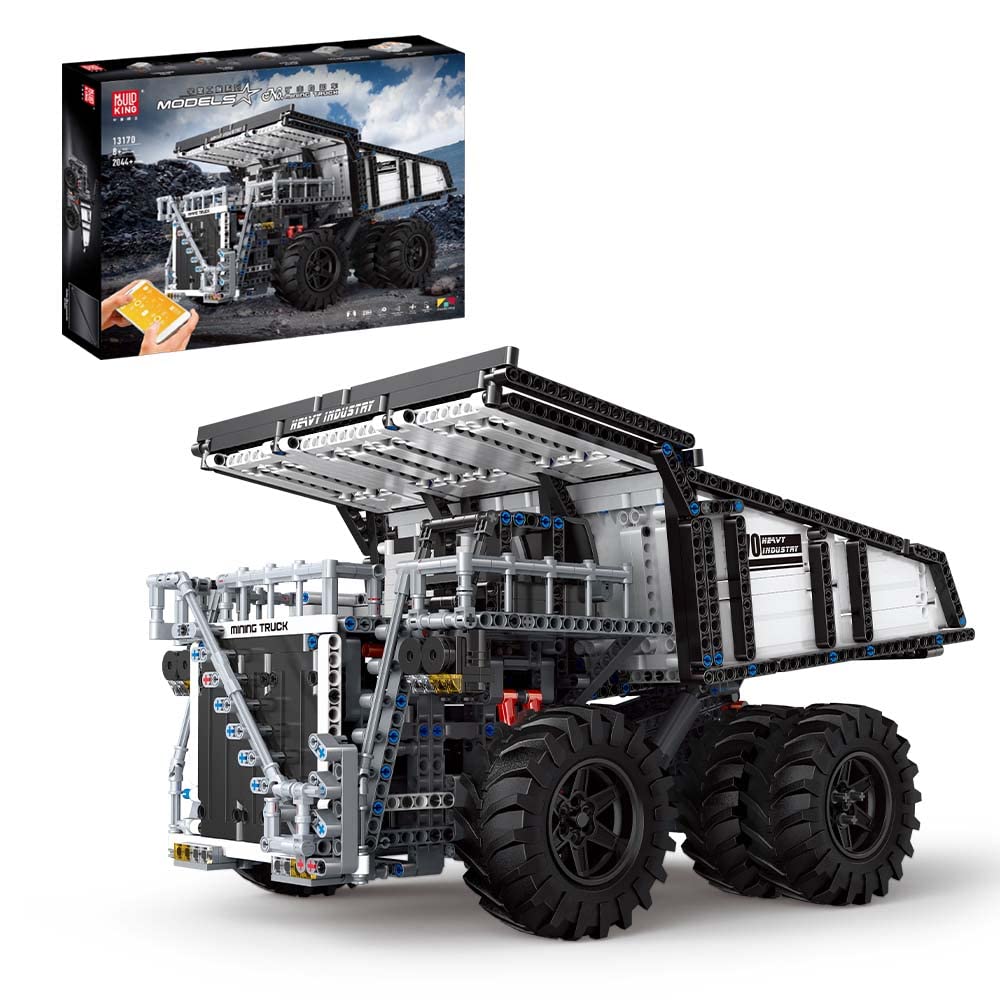 Mold King 13170 Technic Dump Truck Building Blocks Model, 2005 تکه کیت کامیون کنترل از راه دور با کنترل از راه دور و برنامه کنترل دوگانه، اسباب بازی ساخت و ساز برای بزرگسالان و کودکان