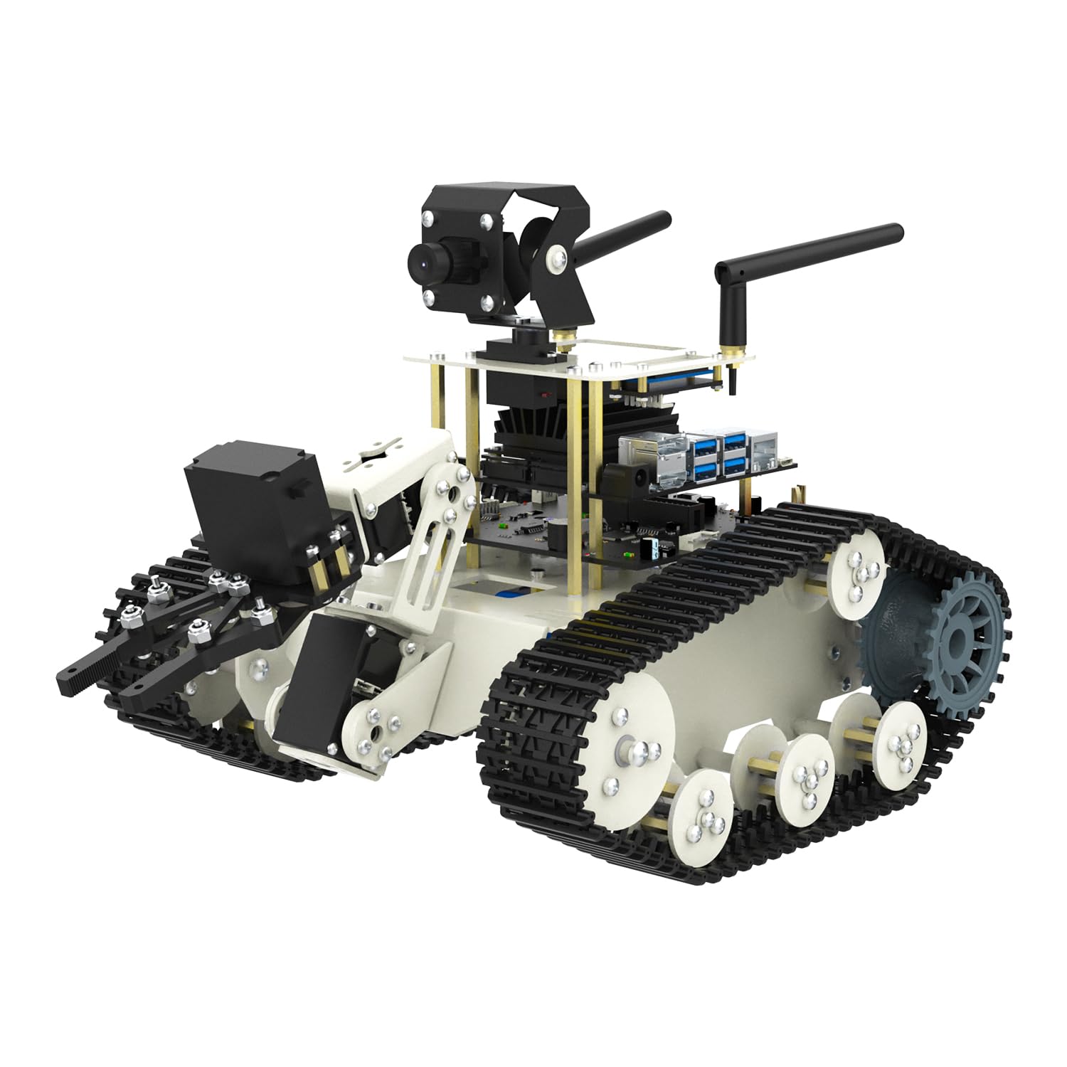 ماشین ربات ROS برای Robot Arm Jetson Nano 4GB SUB Raspberry Pi AI تشخیص بصری تشخیص چهره Opencv با بازوی ربات تشخیص چهره (Transbot SE بدون نانو)