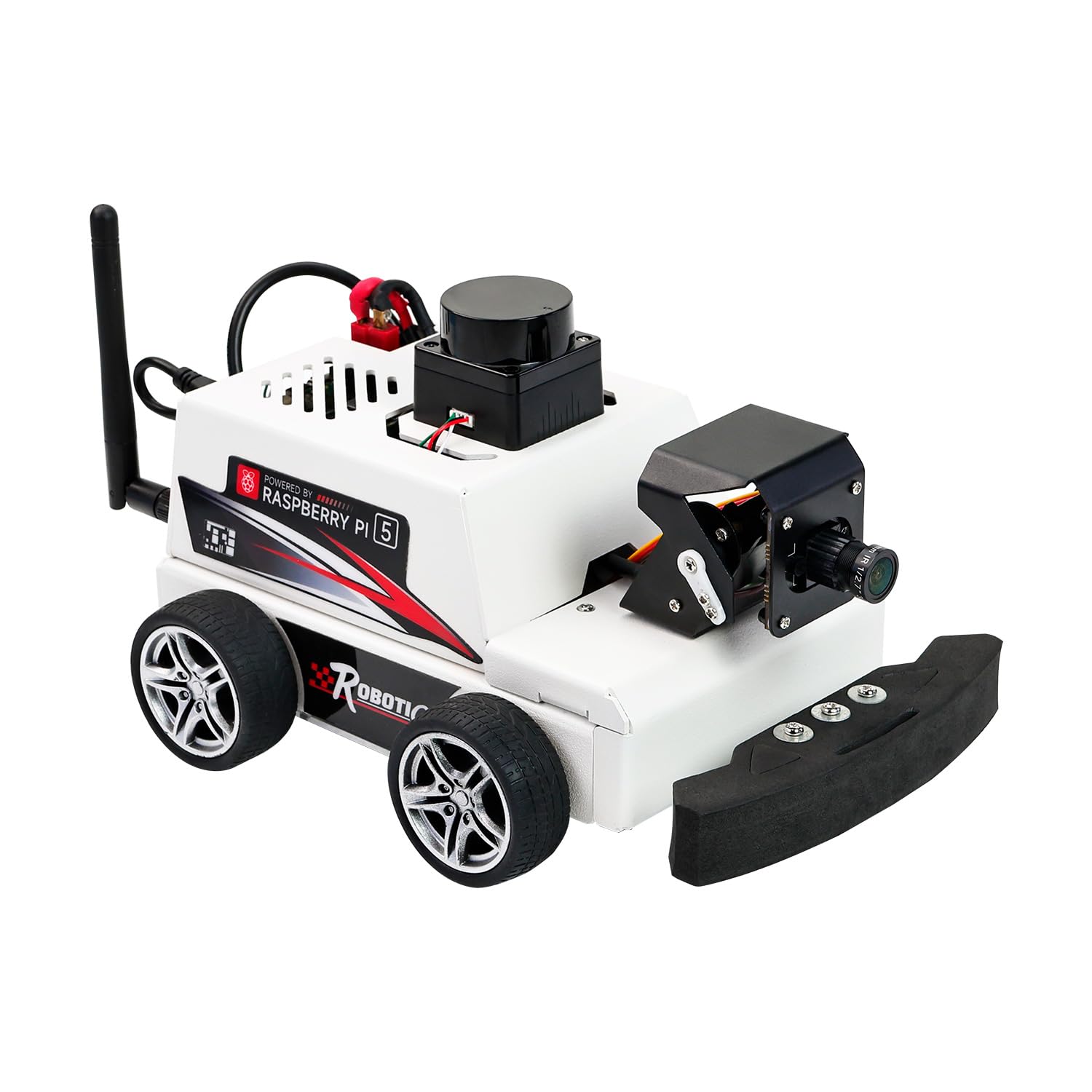 AI Vision Raspberry Pi 5 STEM Education Robotics ROS2 2DOF Camera Autopilot Educational Project Engineering Electronics 18+ WiFi/APP Control Provide Data Ubuntu20.04 (بدون Pi 5)