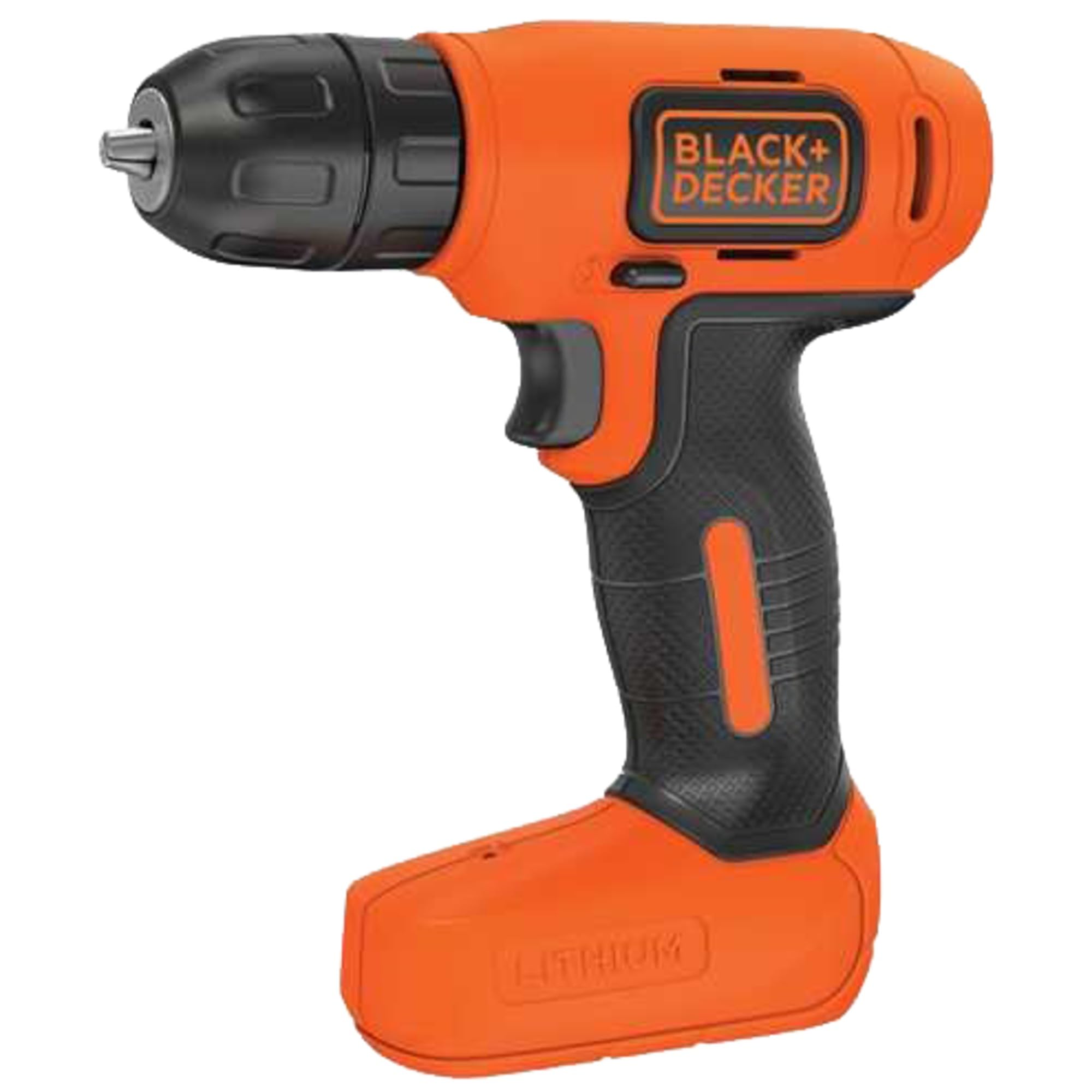 دریل فوق فشرده Black+Decker، دریل شارژی (7.2 ولت، باتری لیتیوم یونی 1.5 آمپر ساعت، چاک بدون کلید 10 میلی متری، دستگیره لاستیکی، طراحی فشرده سبک، باتری، کابل شارژ USB 600 میلی آمپر، باتری یکپارچه) BDCD8