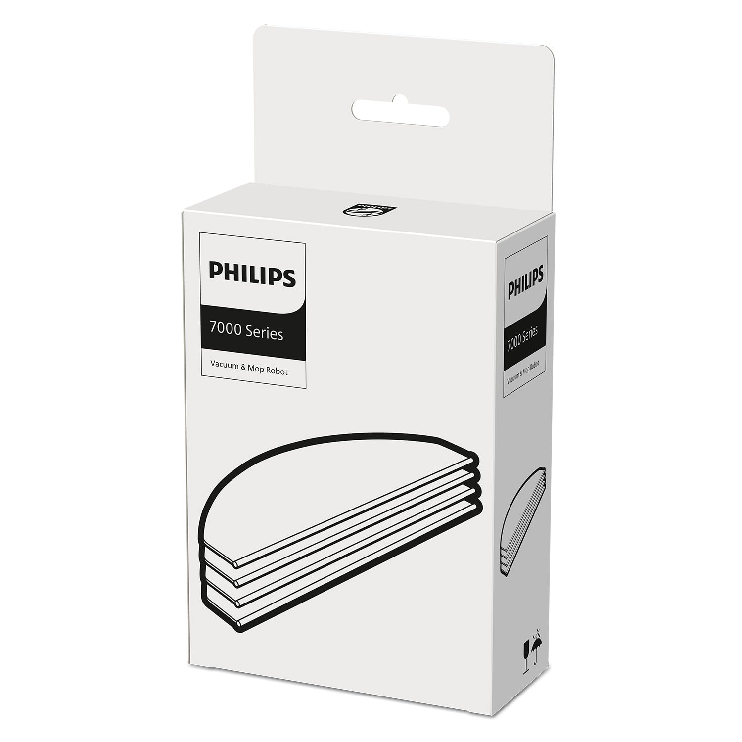 پد تی جارو رباتیک فیلیپس هومرون PHILIPS 7000 پد اورجینال. 4 پارچه میکروفیبر قابل شستشو و قابل استفاده مجدد. سازگار با: XU7100/01، XU7100/02، XU7000/01، XU7000/02. (XV1470/00)