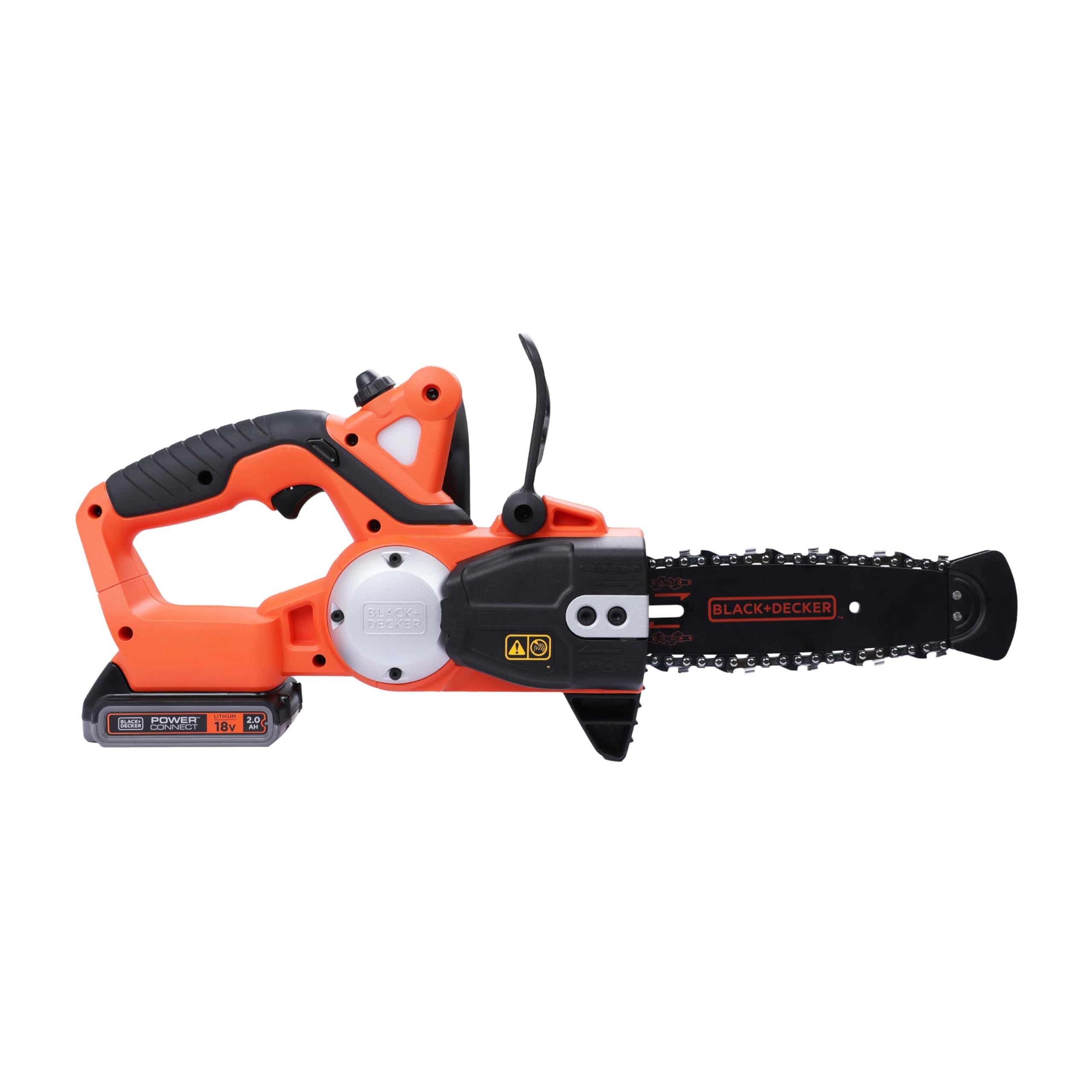 اره برقی شارژی Black+Decker Li-Ion (اره برقی 18 ولت 2.0 آمپر ساعتی، طول تیغه 20 سانتی متر، حداکثر قطر شاخه 160 میلی متر) GKC1820L20