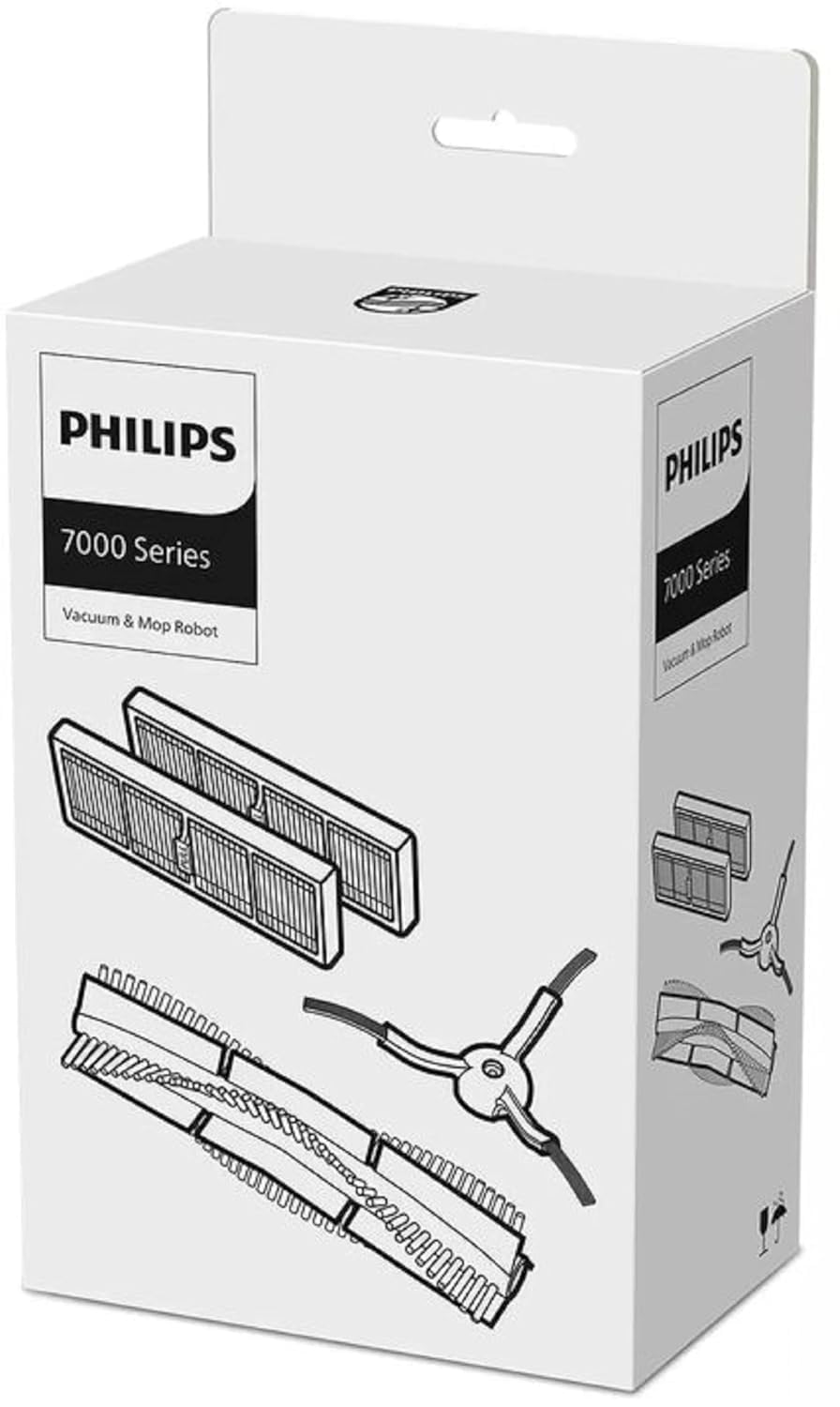 فرچه و فیلتر یدک جارو رباتیک فیلیپس Homerun 7000 PHILIPS. 2 فیلتر قابل شستشو، 1 غلتک جارو و 1 برس جانبی. برای: XU7100/01، XU7100/02، XU7000/01، XU7000/02. (XV1473/00)