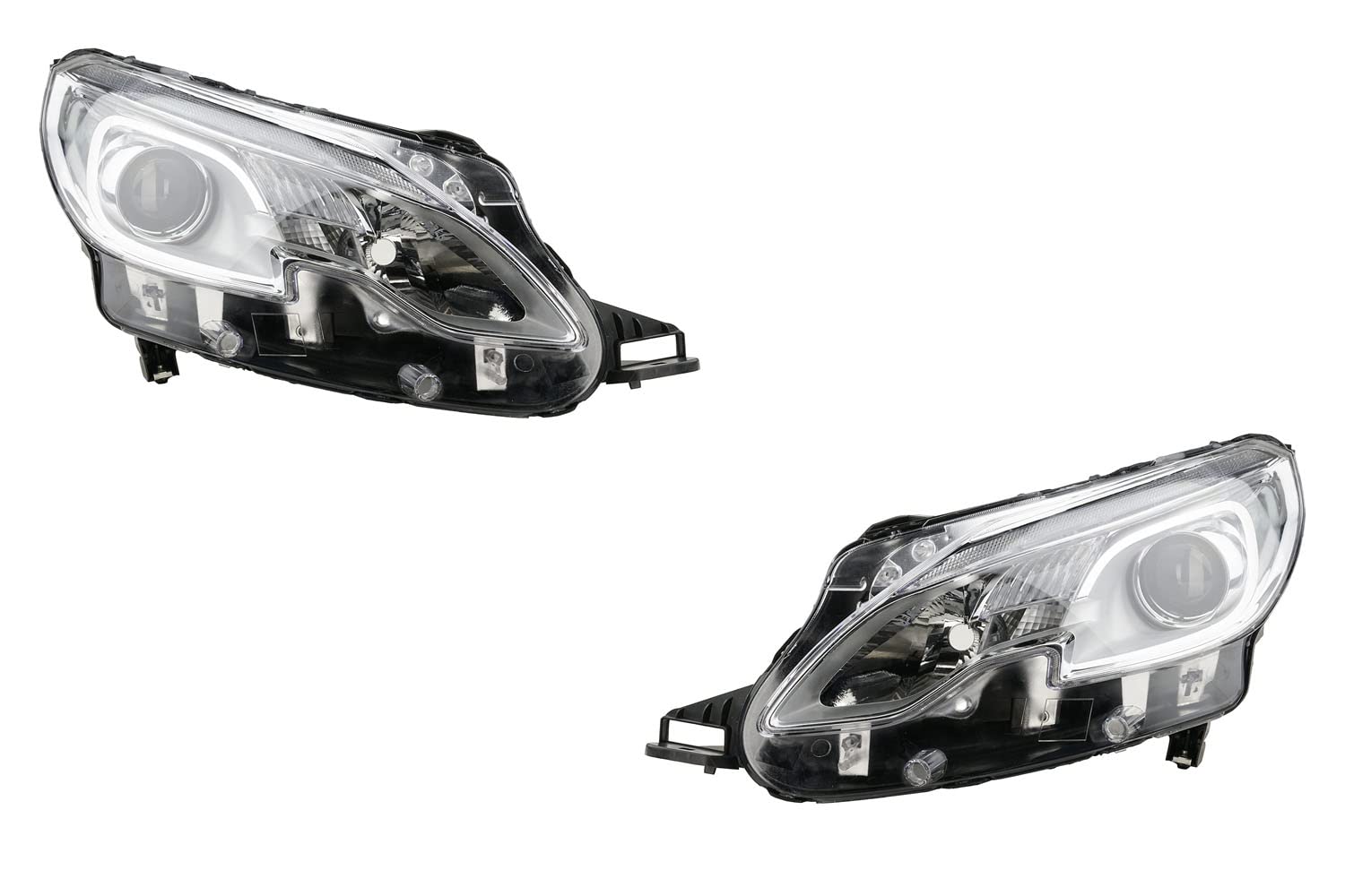 جانز، ست چراغ های جلو مناسب برای چراغ های پژو 2008 03/13-04/16 مجموعه H7/H7 چپ و راست