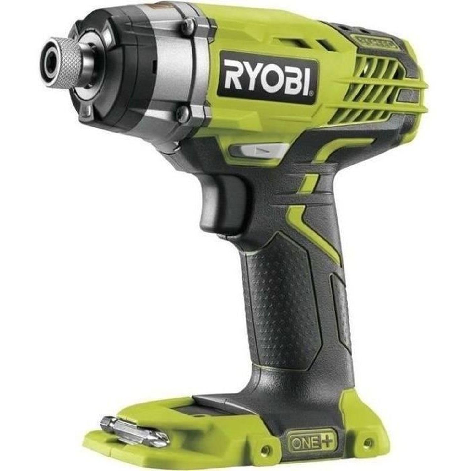 آچار ضربه ای بی سیم RYOBI 18 V ONE+ R18ID3-0 (گشتاور 220 نیوتن متر، سرعت در حالت آماده به کار 0-3200 دقیقه-1، نرخ ضربه 0-3400 دقیقه-1، 3 سطح سوئیچینگ، 6.35 میلی متر (¼ اینچ) سوکت شش گوش، بدون باتری و شارژر)