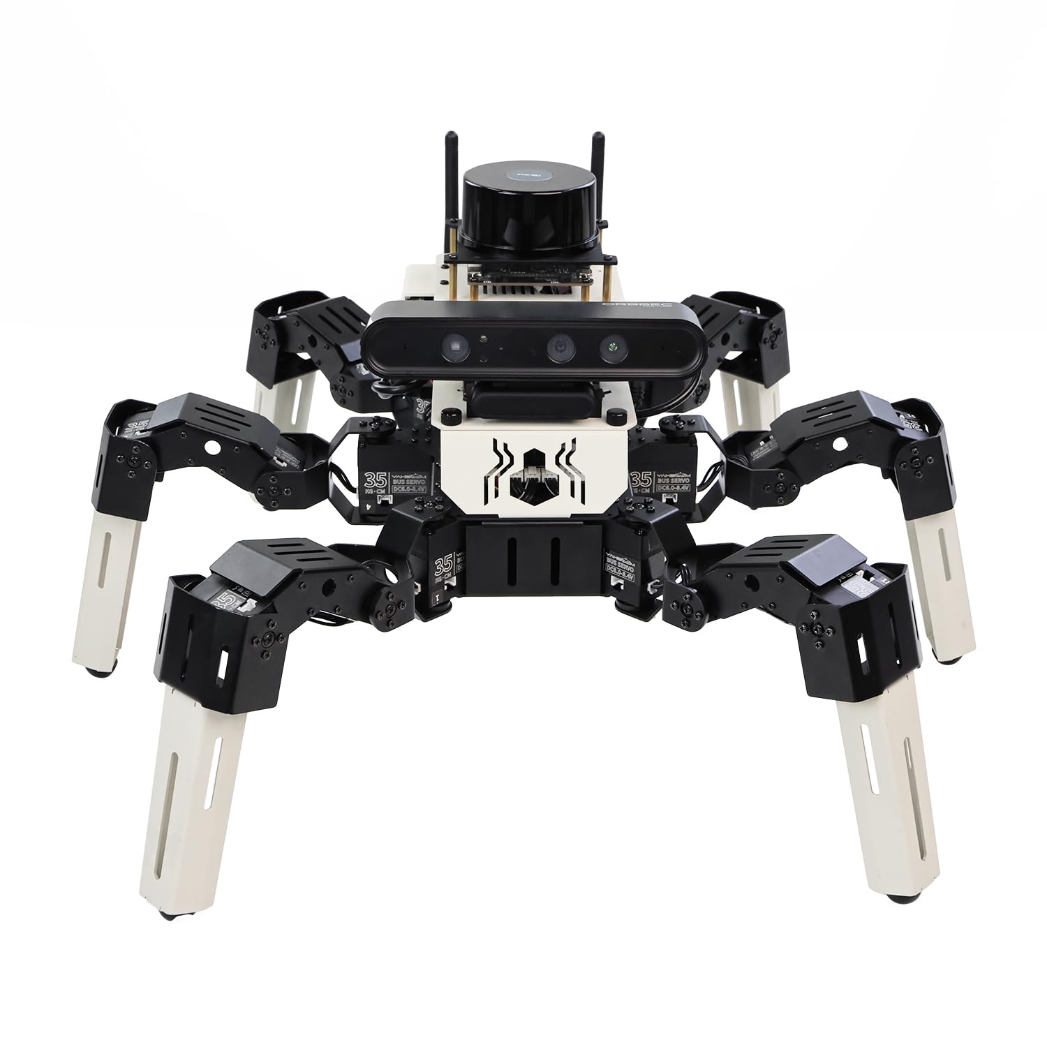 Yahboom 18DOF Bionic Hexapod Jetson Nano 4GB SUB Robot ROS2 System AI Vision 3D SLAM Mapping Navigation Ubuntu 20.04 تعامل تشخیص صدا 18DOF Bionic Motion (نسخه برتر با نانو)