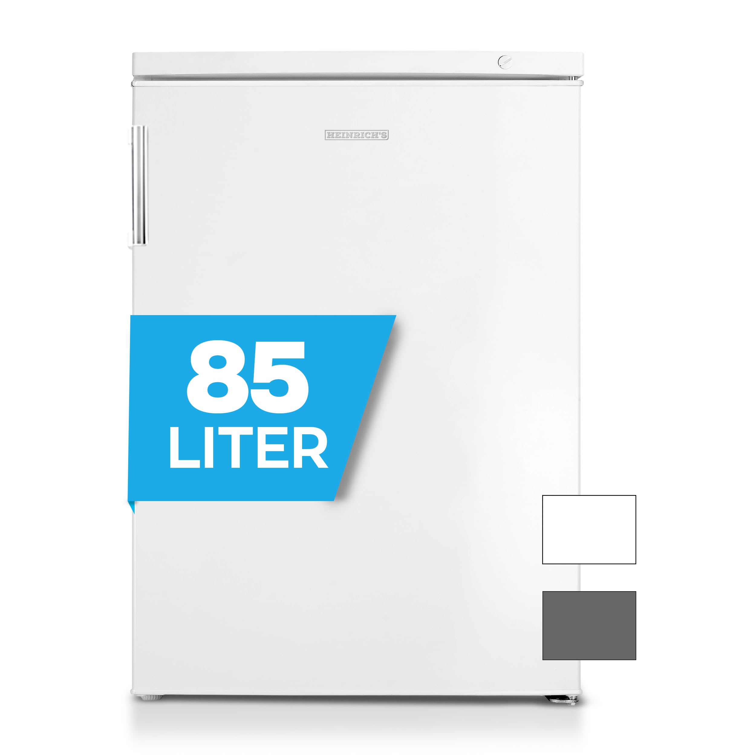 فریزر کوچک هاینریش، دما: -18°C تا -38°C، 3 کشو فریزر، کنترل دما بدون پله، جریان هوا، لولای درب معکوس، ظرفیت خالص 85 لیتر، سفید HGS 5090