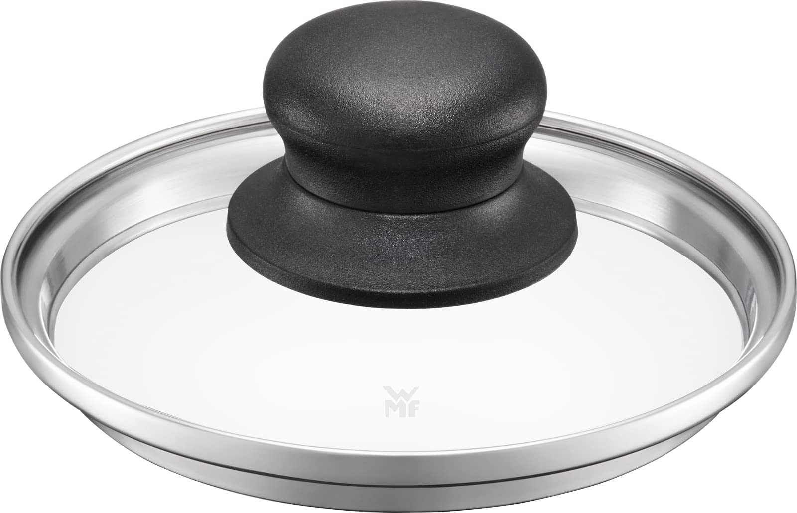 درب قابلمه شیشه‌ای وی ام اف آلمان WMF Fusiontec برای قابلمه کوچک ۱۲ سانتی‌متری، درب قابلمه باکیفیت با دسته باکالیت، قابل استفاده در فر تا دمای ۱۸۰ درجه سانتیگراد، قابل شستشو در ماشین ظرفشویی، ۰۵۱۵۲۶۵۲۹۰