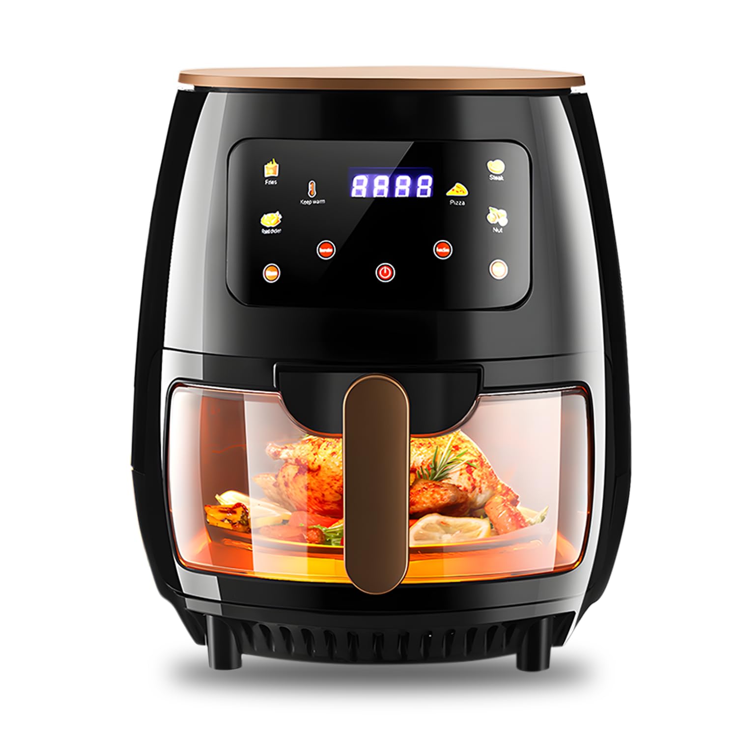 سرخ کن بدون روغن کایتول ۶ لیتری، ۱۸۰۰ وات، صفحه نمایش لمسی دیجیتال LED، پنجره مشاهده، ۶ عملکرد پخت، رزرو و گرم نگه داشتن