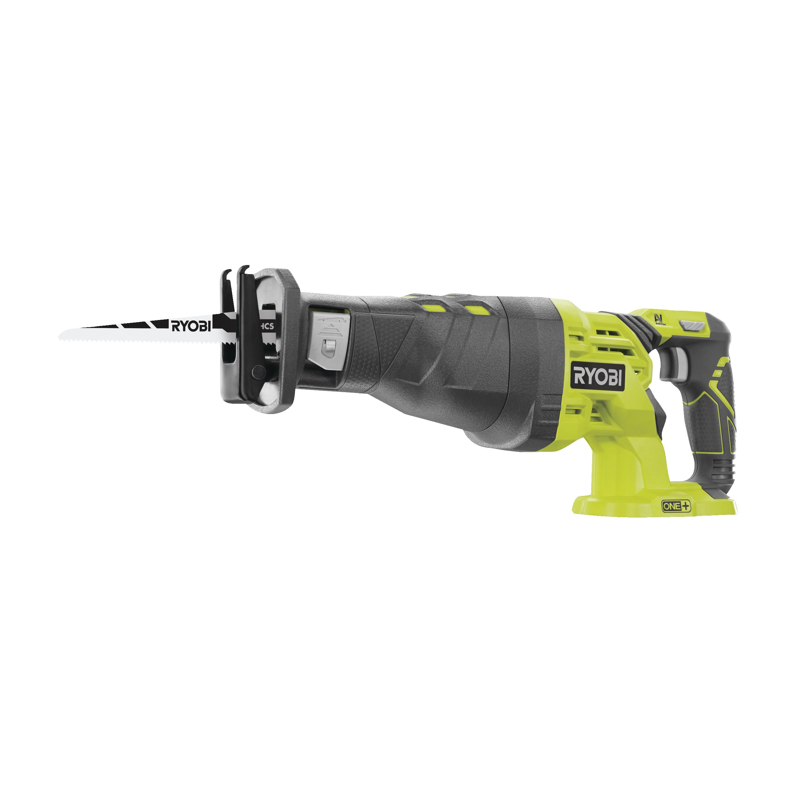 اره رفت و برگشتی شارژی RYOBI 18 V ONE+ R18RS-0 (طول حرکت 28 میلی متری، سرعت در حالت آزاد 0-2900 دقیقه-1، حداکثر عمق برش در چوب 20 سانتی متر، بدون باتری + شارژر)