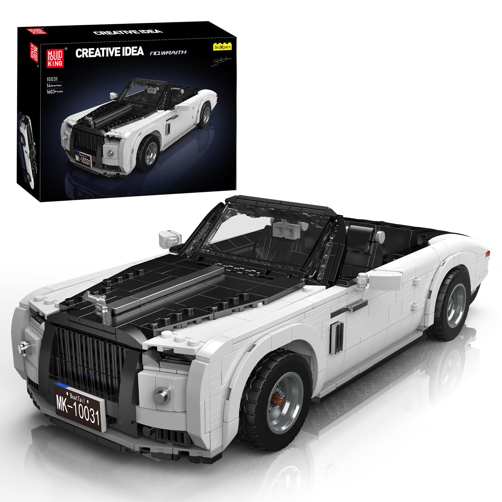 مدل بلوک‌های ساختمانی ماشین Mold King 10031، ست ساخت مدل ماشین نسخه استاتیک 1603 قطعه، کیت اسباب‌بازی مدل خودروی اسپرت مقیاس 1:16 به عنوان هدیه/کلکسیونی
