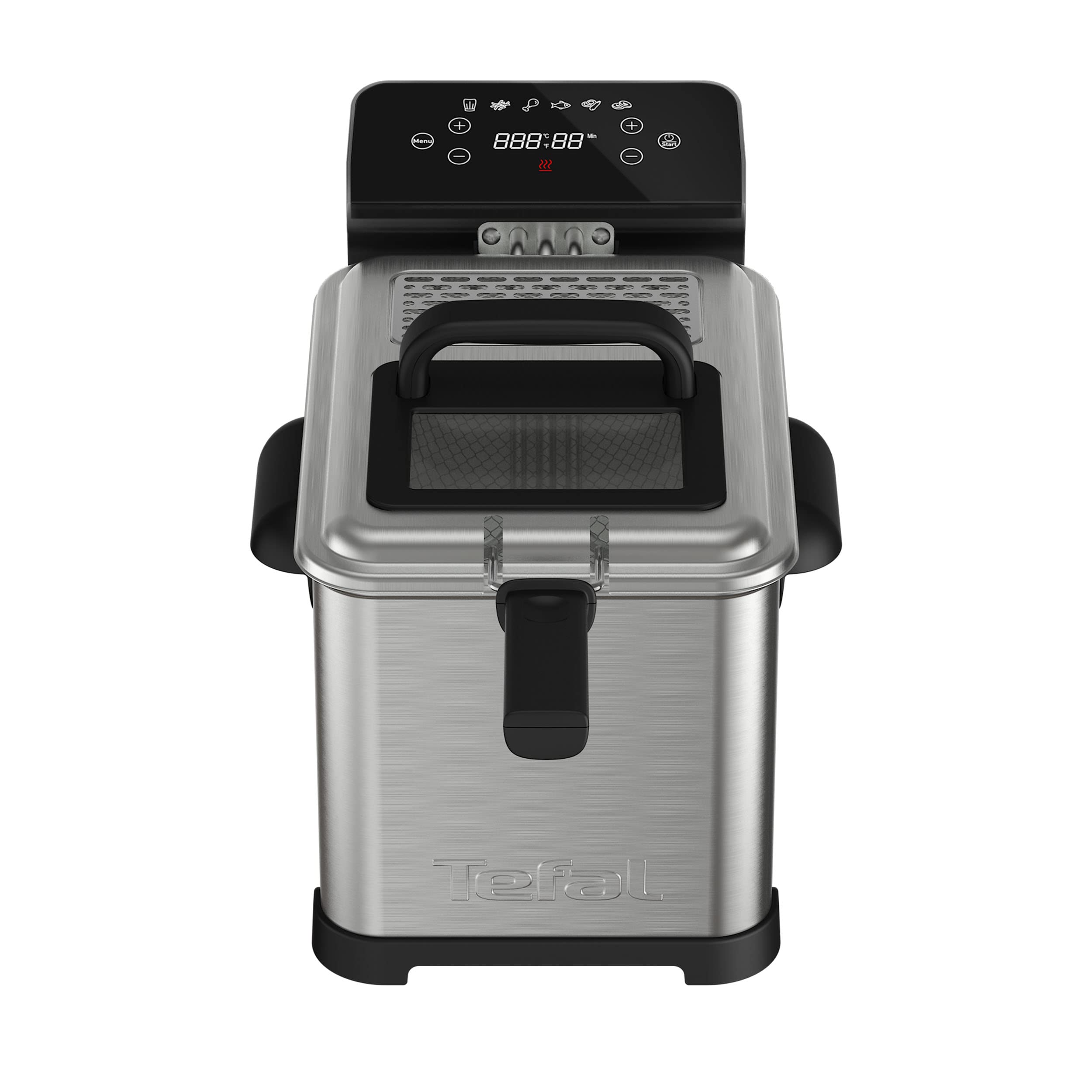 سرخ کن برقی دیجیتال تفال Tefal FR507D Family Pro | ظرفیت روغن 4 لیتر | تکنولوژی منطقه خنک کننده | قطعات قابل شستشو در ماشین ظرفشویی | صفحه نمایش دیجیتال LED با پنل لمسی | Black/Stainless Steel Family Pro Access Digital 4.0L