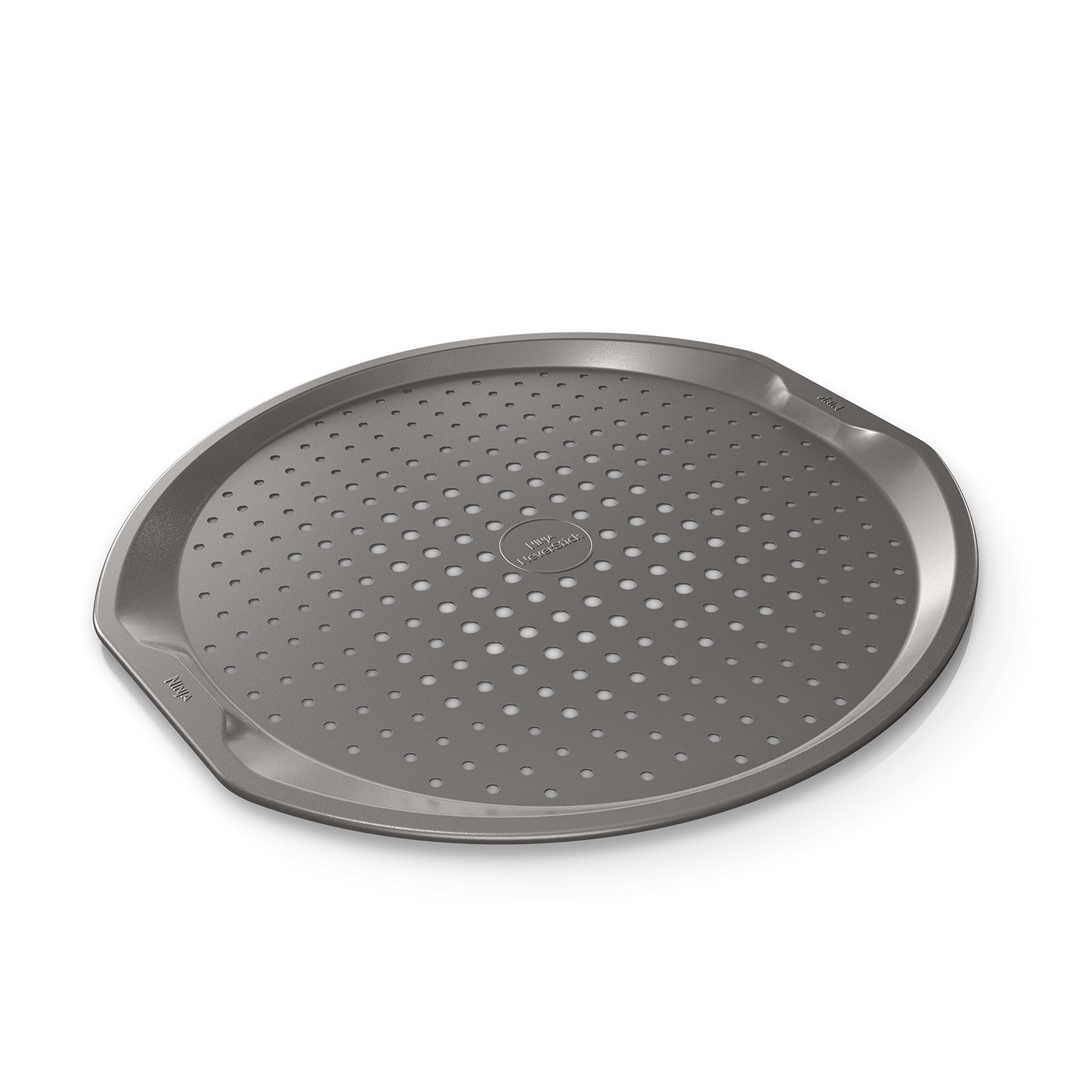 تابه پیتزای Ninja Foodi ZEROSTICK، 33 سانتی‌متر، نچسب، بادوام، مقاوم، ساخته شده از فولاد آلومینیوم‌کاری شده، قابل شستشو در ماشین ظرفشویی، خاکستری، B30813EUUK سینی پیتزا/تردکننده، 30.5 سانتی‌متر