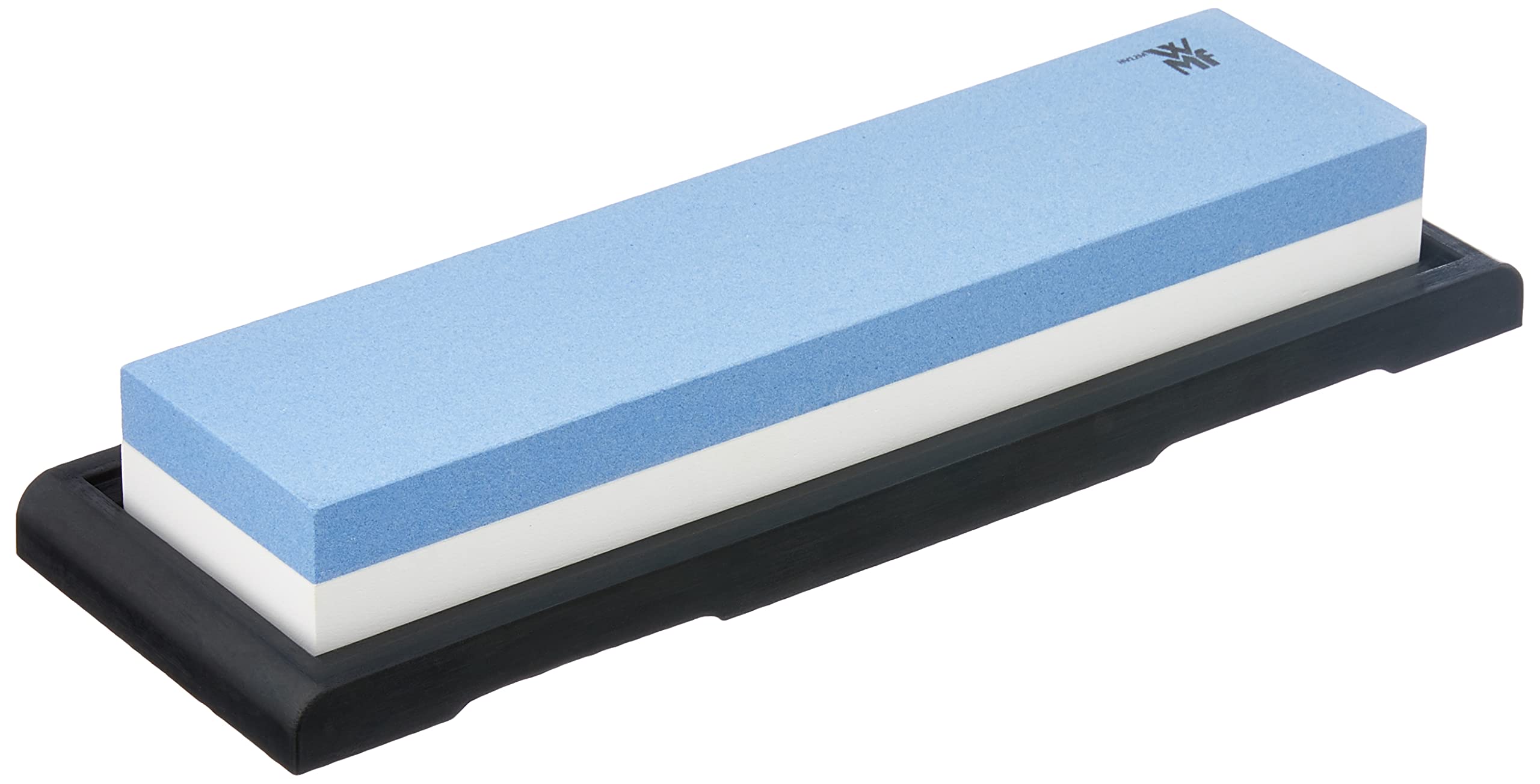 سنگ تیزکن چاقو WMF 5 x 20 x 2.5 سانتی‌متر، تیزکن چاقو، دانه‌های درشت و ریز، سینی پلاستیکی، تیزکن چاقو ایده‌آل برای چاقوهای یاماتو و داماستیل