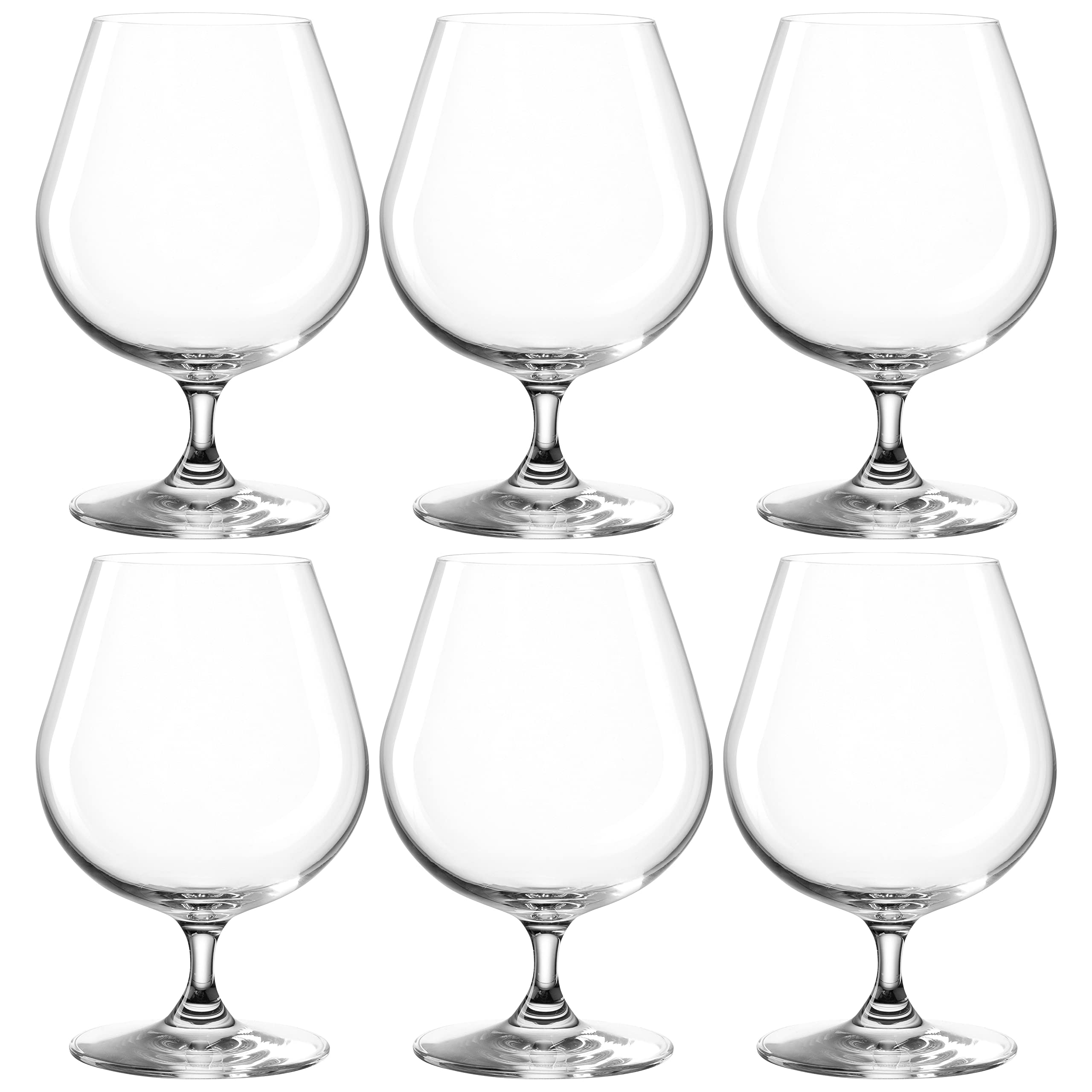 ست ۶ تایی لیوان کنیاک Leonardo Ciao+، لیوان‌های چرخشی کنیاک با دسته بلند، لیوان‌های برندی قابل شستشو در ماشین ظرفشویی، ارتفاع ۱۳.۵ سانتی‌متر، ۴۰۰ میلی‌لیتر، ۶ لیوان ۴۰۰ میلی‌لیتری، کد ۰۶۱۴۵۴