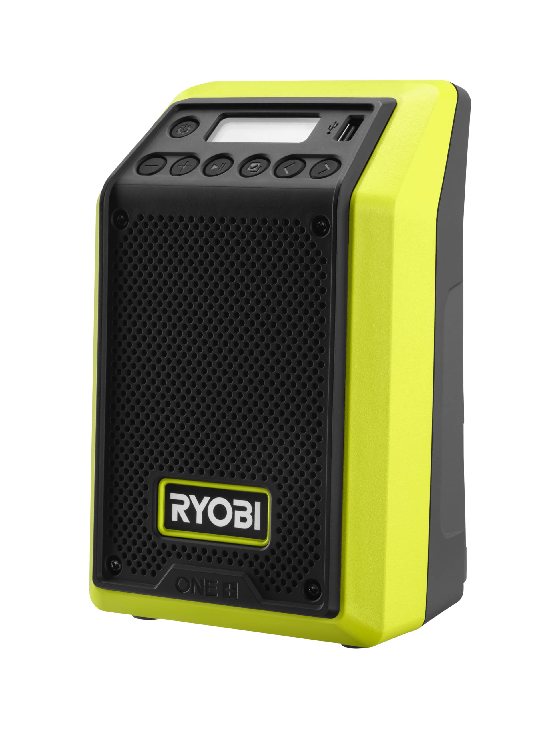 رادیو بلوتوث RYOBI 18 V ONE+ RR18-0 (توان خروجی 10 وات، بدون باتری و شارژر)، سبز