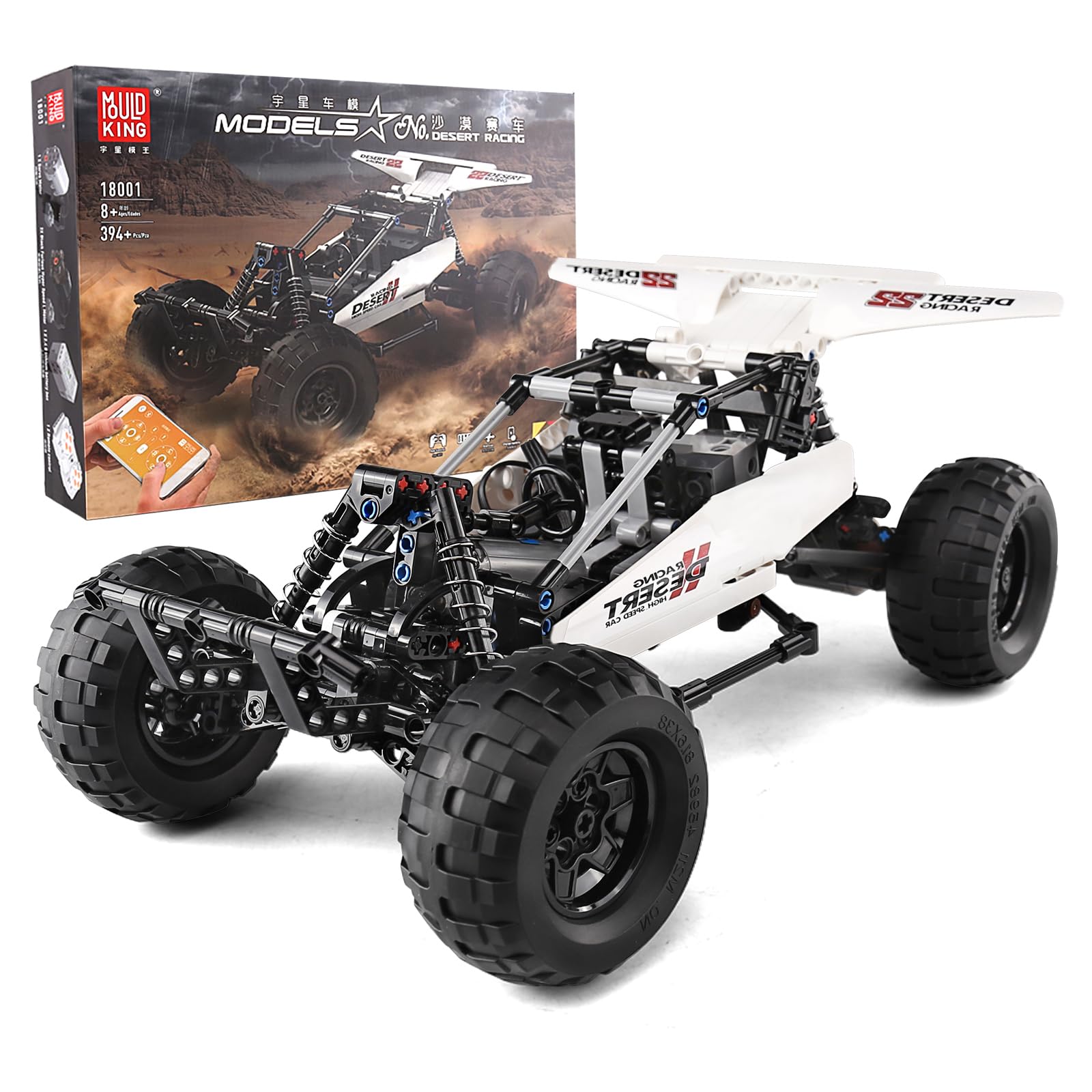 Mold King 18001 Technic Off-Road Buggy، مدل بلوک ساختمانی با کنترل از راه دور با برنامه کنترل از راه دور با 3 موتور (394 قطعه)