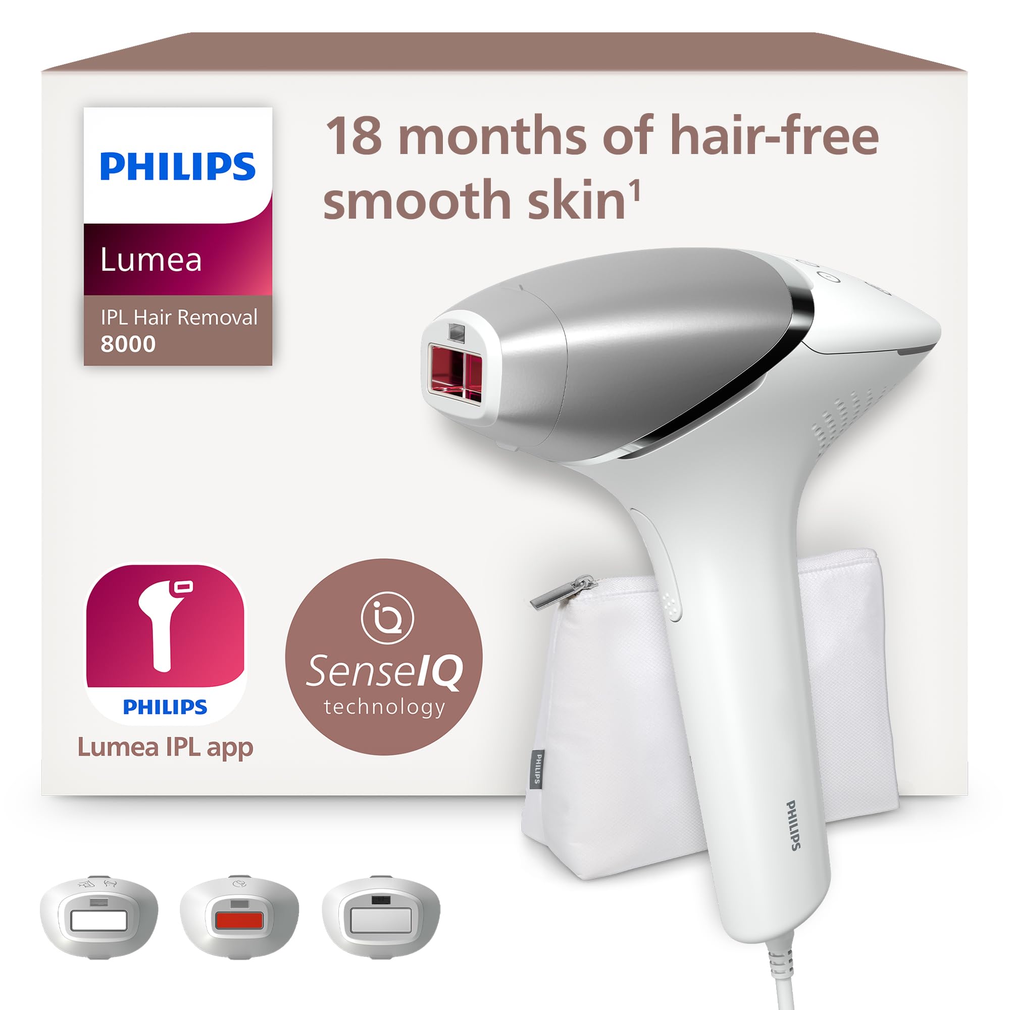 لیزر بدن بانوان فیلیپس هلند Philips Lumea BRI946/00 سری لومیا ۸۰۰۰ - دستگاه رفع موهای زائد با IPL، لیزر موهای زائد