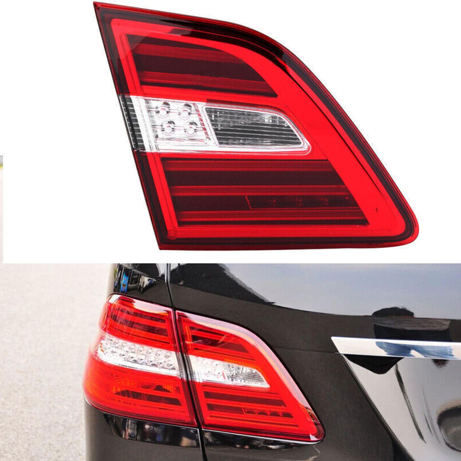 ZZPENGMB چراغ عقب خودرو برای مرسدس بنز ML-Class W166 2012 2013 2014 2015، چراغ عقب خودرو مجموعه کامل چراغ ترمز مونتاژ چراغ راهنما چپ و راست لوازم جانبی، داخلی چپ داخلی، چپ داخلی