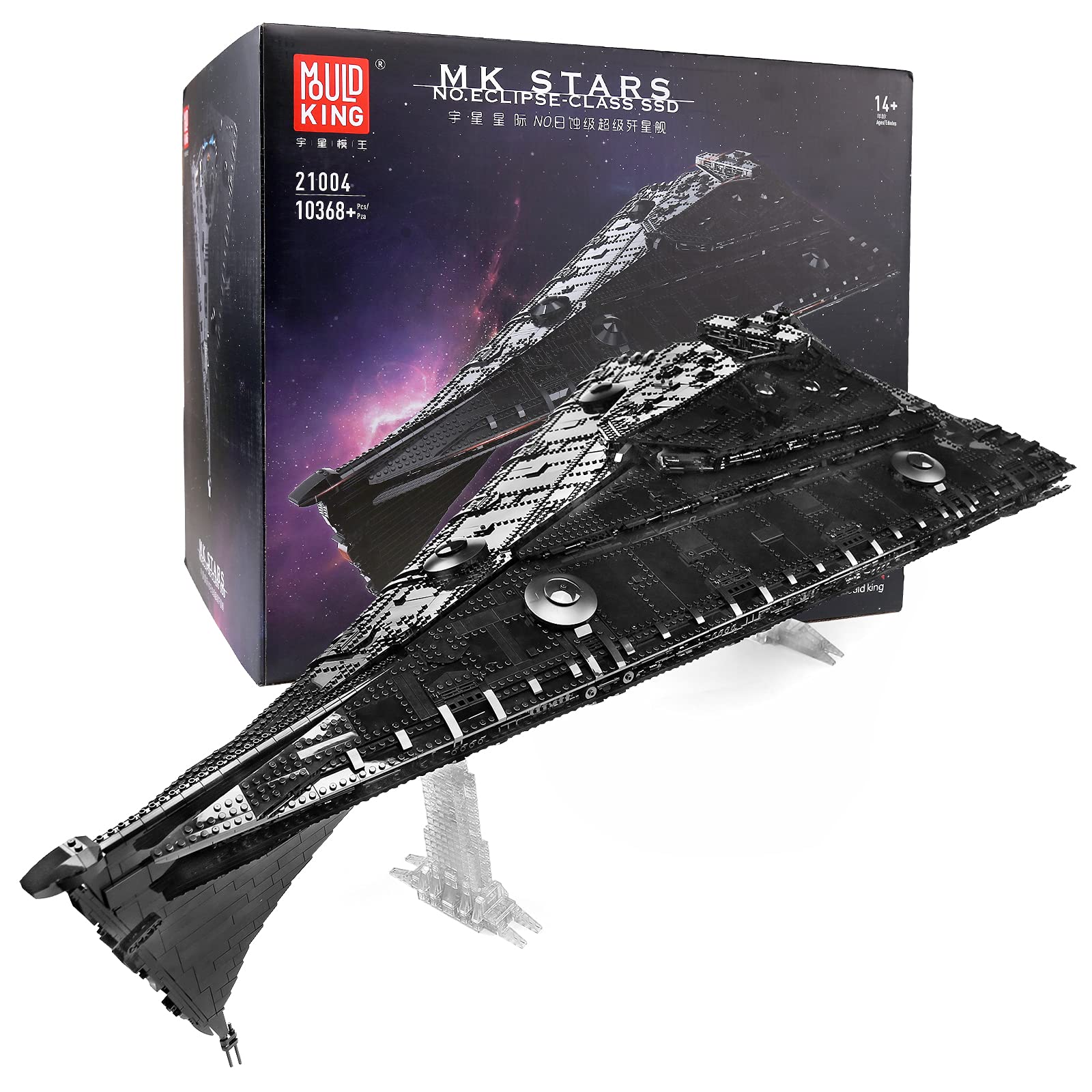 Mold King 21004 Eclipse-class Dreadnought Space Destroyer Model Blocks Building, MOC Series War Spaceship, Space Wars Large Spaceship Model Kit, سازگار با -تکنولوژی