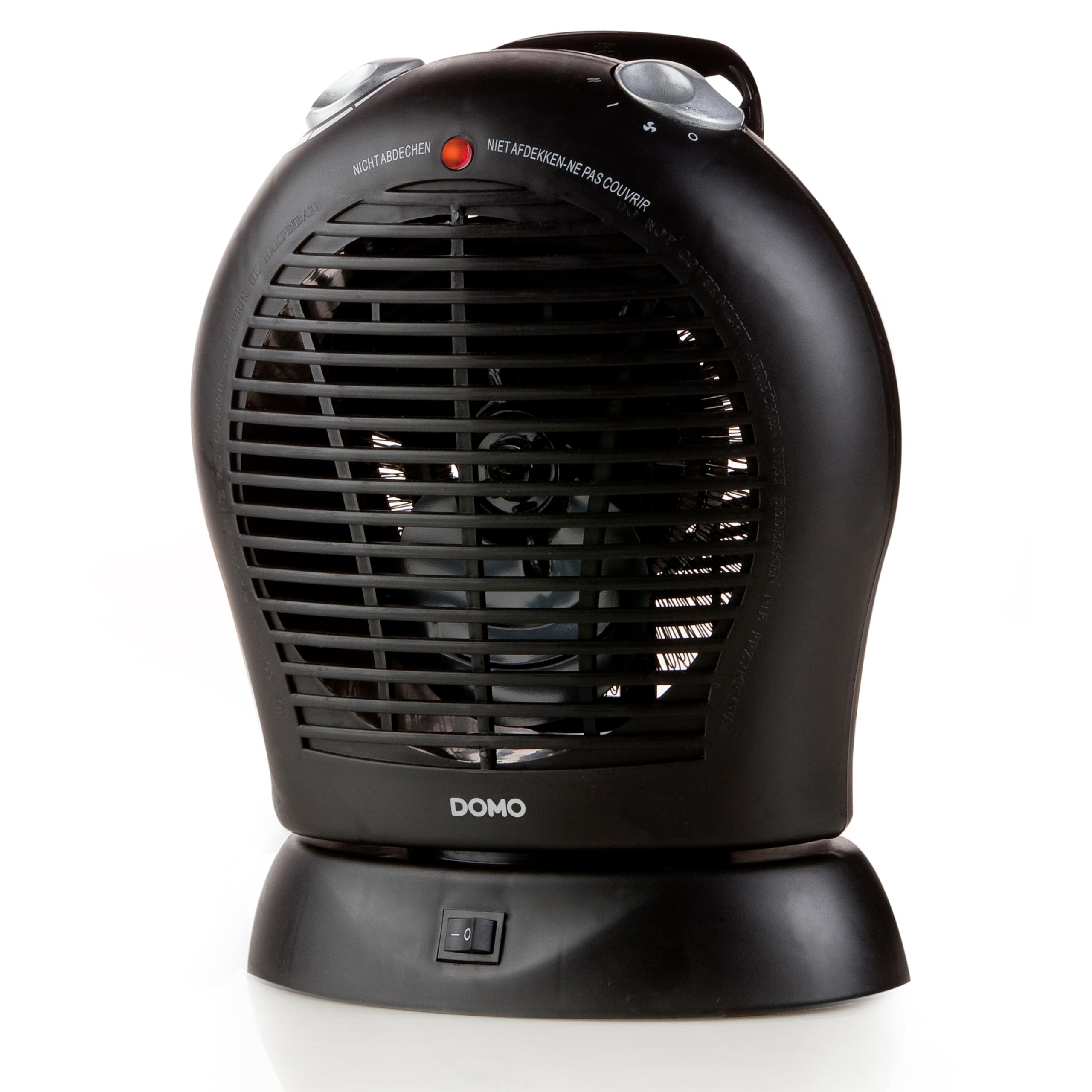 بخاری فن دار نوسانی DOMO DO7324F - با عملکرد فن - 2000 وات - بیضی مشکی