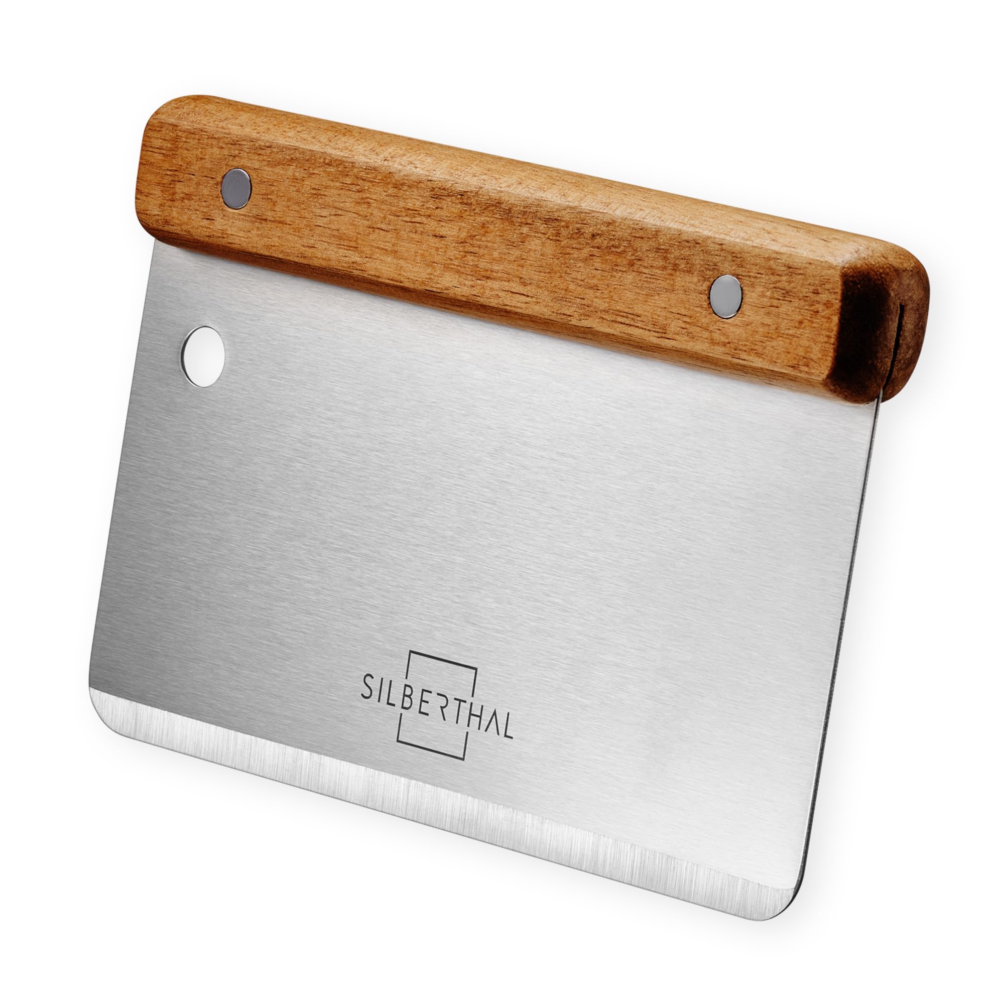 خمیرگیر استیل ضد زنگ سیلبرتال آلمان 16 سانتی‌متر - خمیرگیر برای نان، پیتزا، سبزیجات - چاقوی خمیر برای تقسیم‌بندی آسان، برش و خمیرگیری