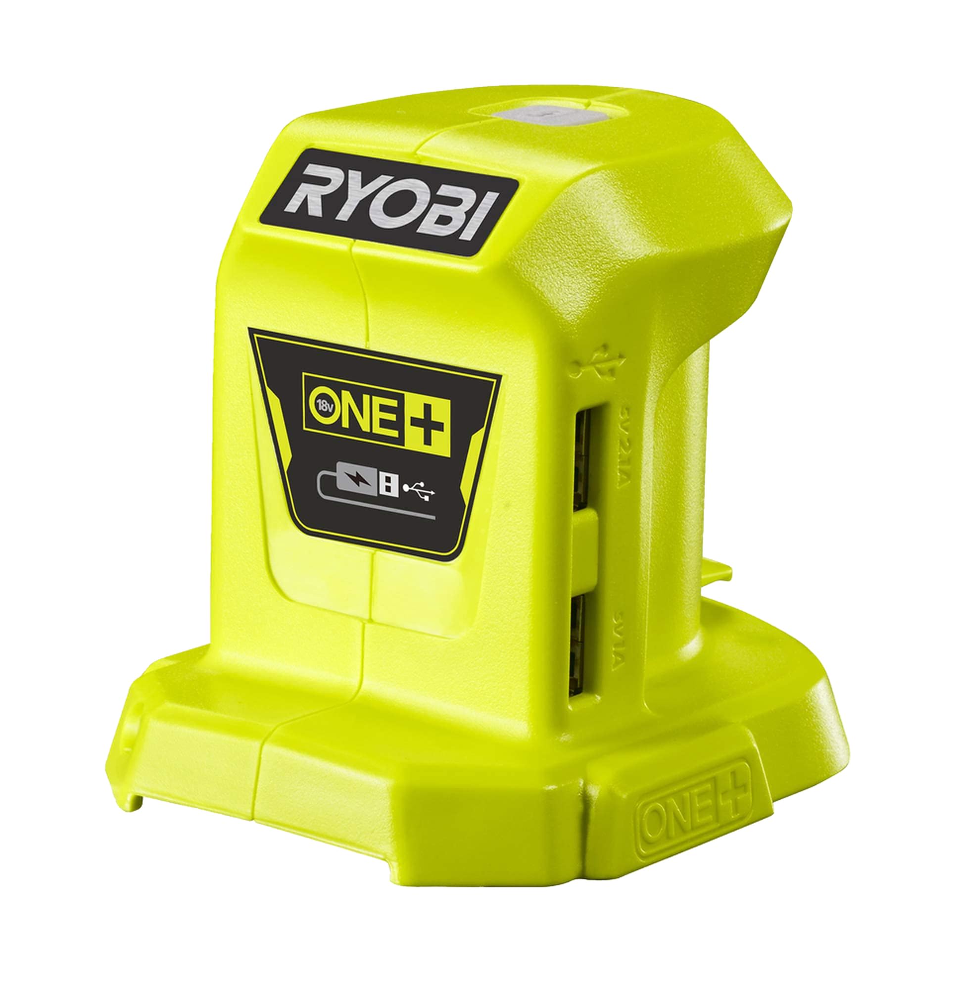 RYOBI 18 V ONE+ باتری-آداپتور USB R18USB-0 (درگاه شارژ 1.0 A/2.1 A، بدون باتری و شارژر)