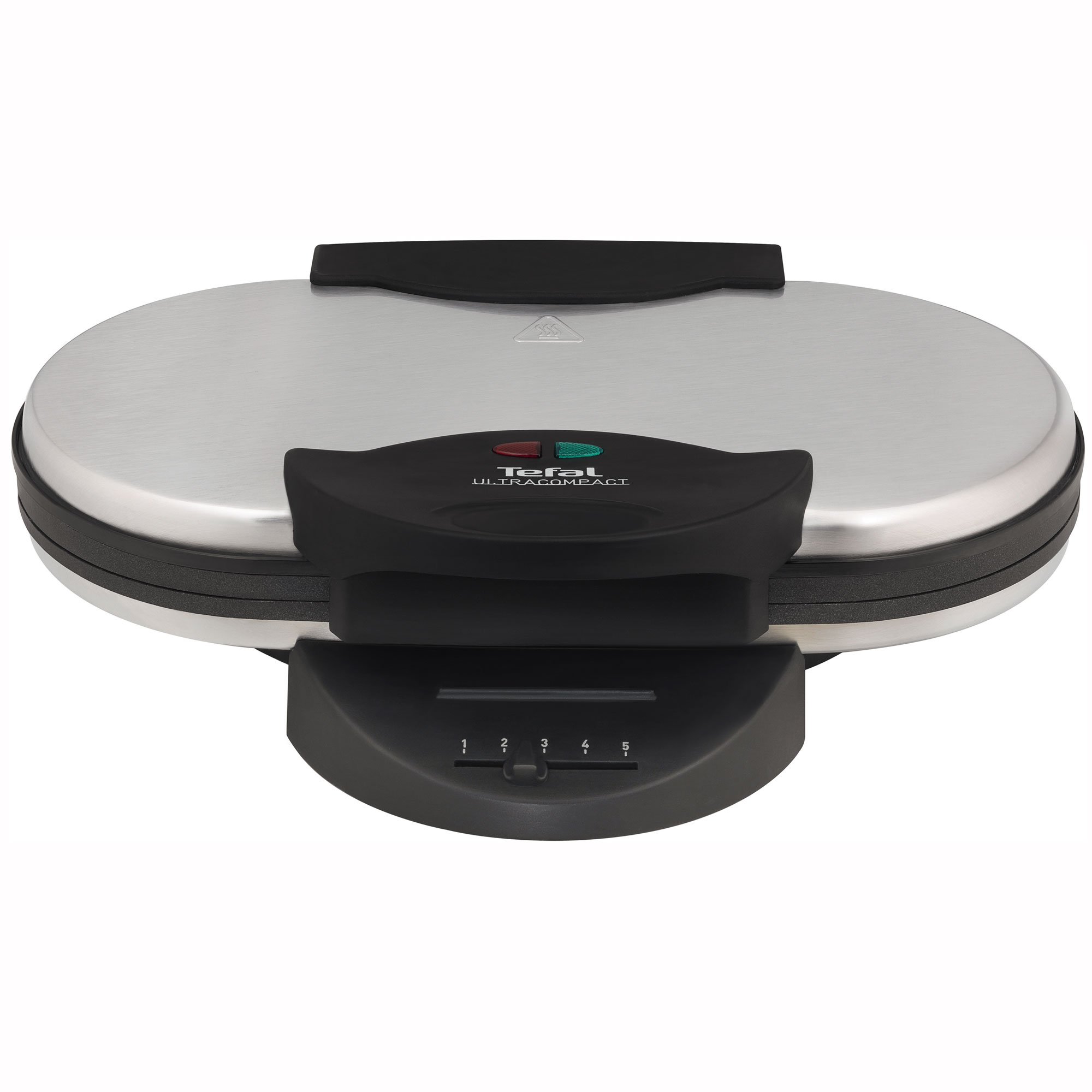 وافل ساز دوقلوی تفال WM311D | کنترل دمای بی نهایت متغیر برای برنزه کردن به صورت دلخواه صفحات با روکش نچسب | دستگاه جمع آوری خمیر | 1200 وات | 37 × 11.4 × 28.5 سانتی متر وافل دو قلب