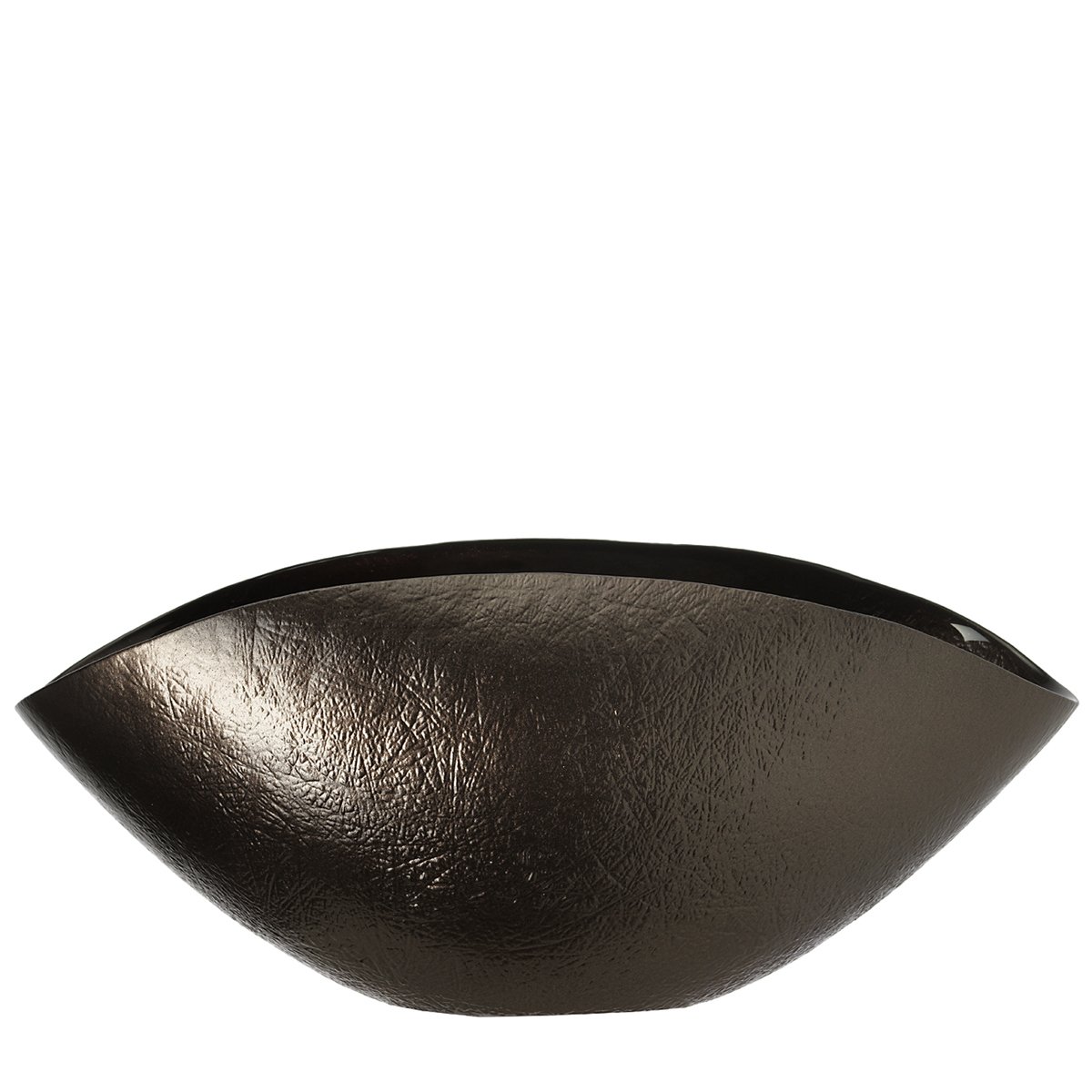 لئوناردو کومو، کاسه شیشه‌ای طرح‌دار، قهوه‌ای، زیبا، کاسه شیشه‌ای مدرن با سطح براق و بافت‌دار، ارتفاع: ۱۶ سانتی‌متر، ۰۵۳۳۲۰، ۱ عدد