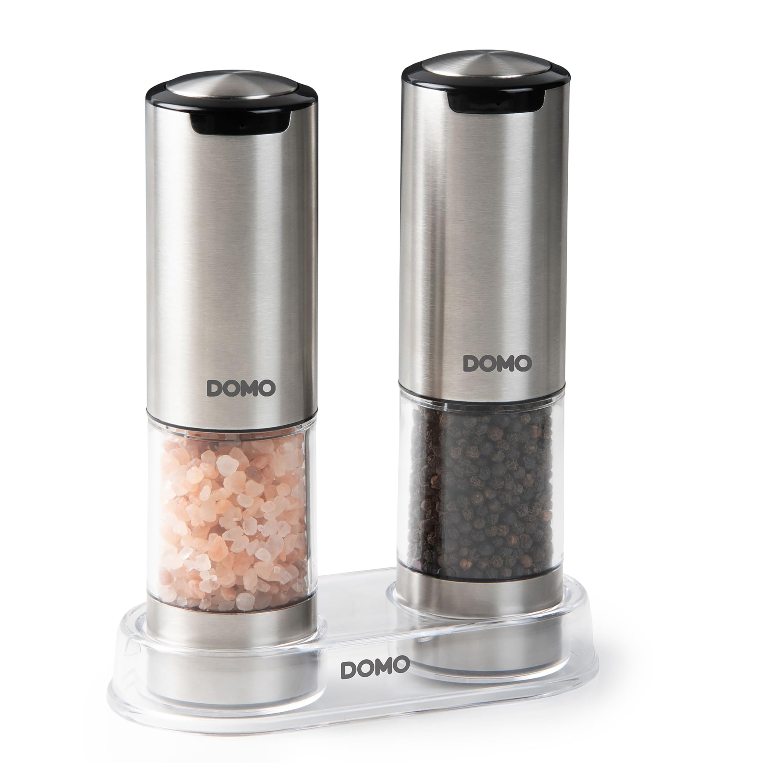 آسیاب نمک و فلفل برقی DOMO DO3102، 2 عددی - روشنایی LED - استیل ضد زنگ، قابل شارژ با USB-C