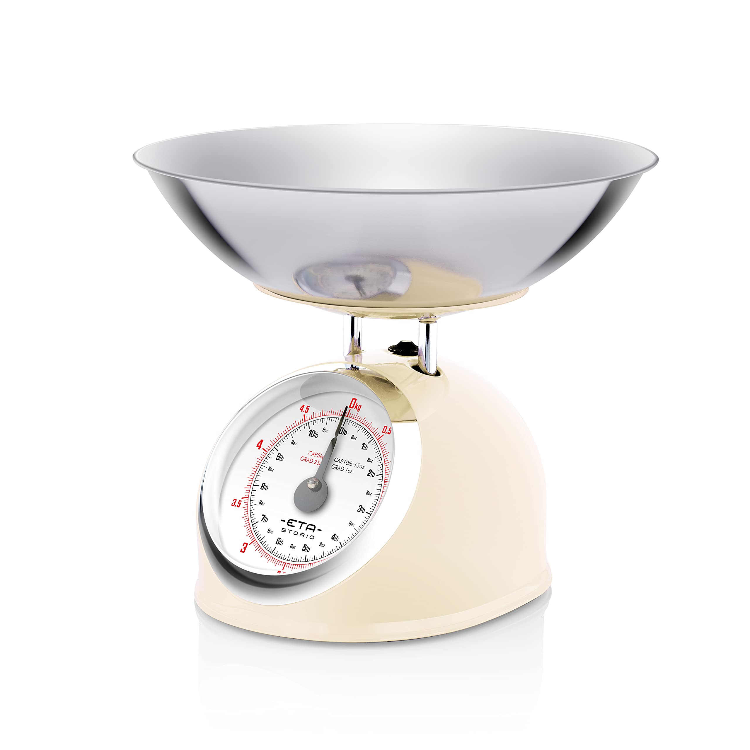 ترازو آشپزخانه اِتا چکسلواکی ETA مدل Stori ترازوی آنالوگ رترو کاسه استیل 2 لیتری، ۵ کیلوگرم