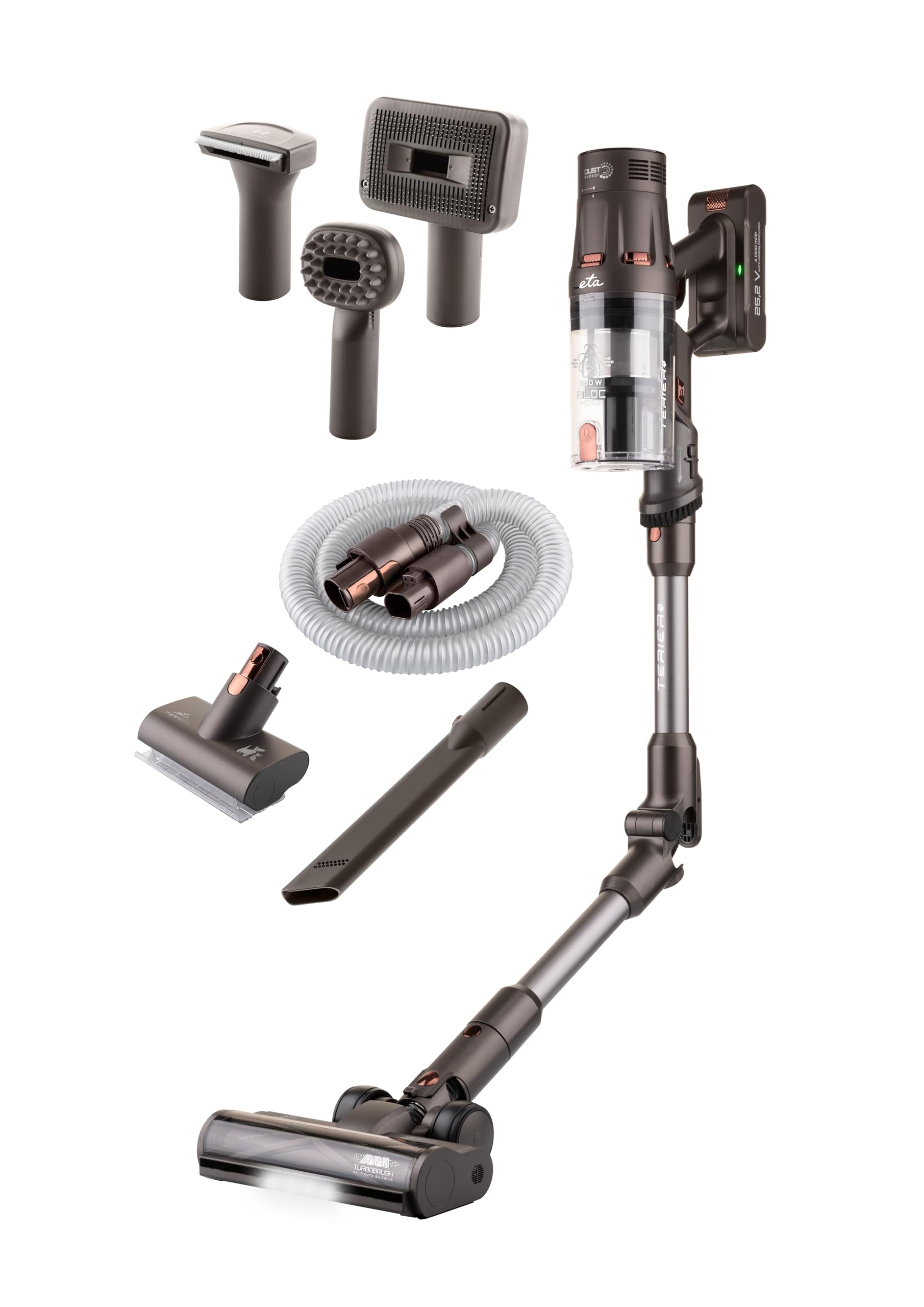 جارو شارژی  اِتا چکسلواکی عصایی ETA مدل Terier | لیتیوم-یون ۲۵.۲ VI، زمان کارکرد تا ۸۰ دقیقه