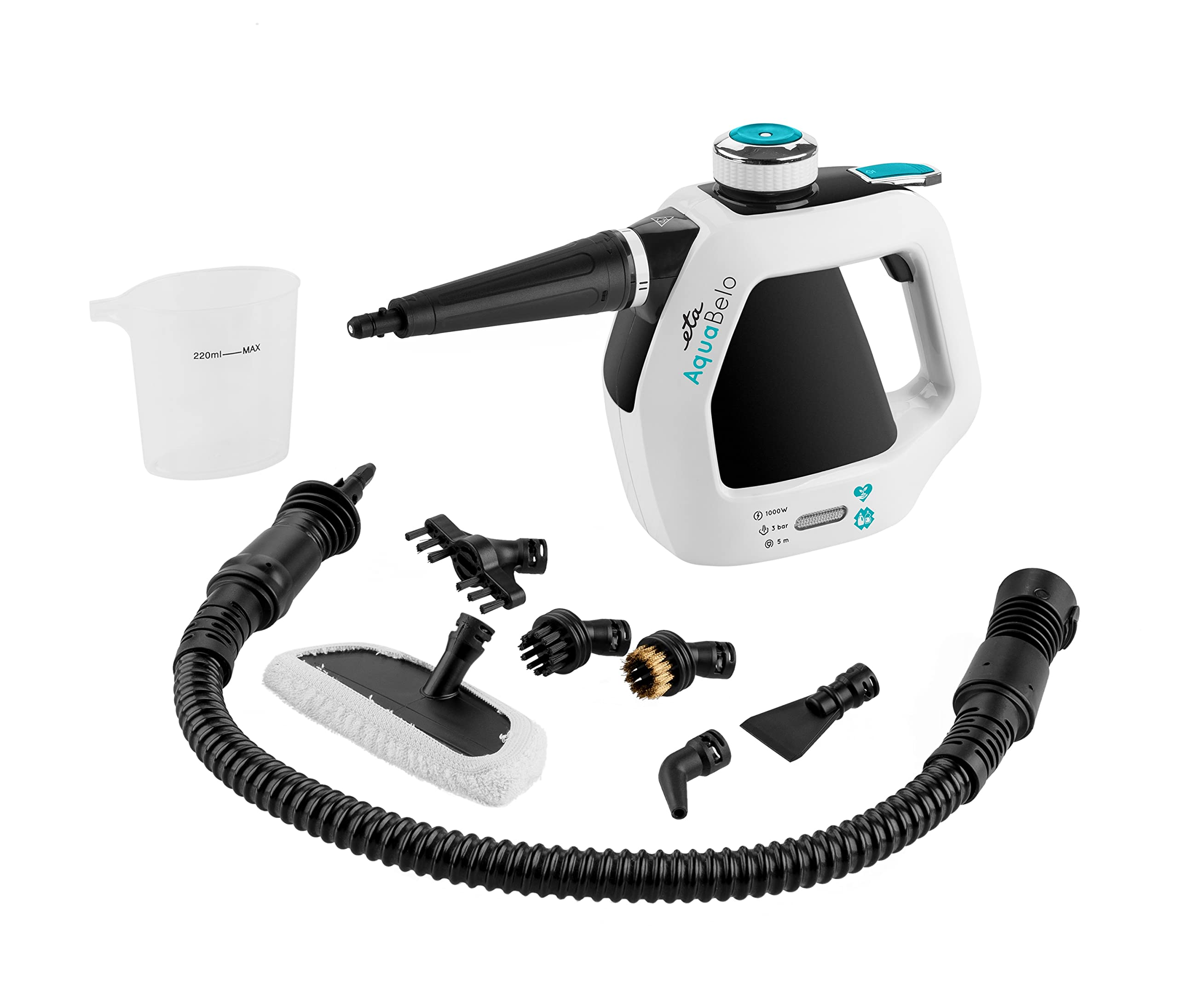 بخارشوی اِتا چکسلواکی ETA مدل Aquabelo - 1000 وات، 3 بار، 220 میلی لیتر، 9 عدد لوازم جانبی