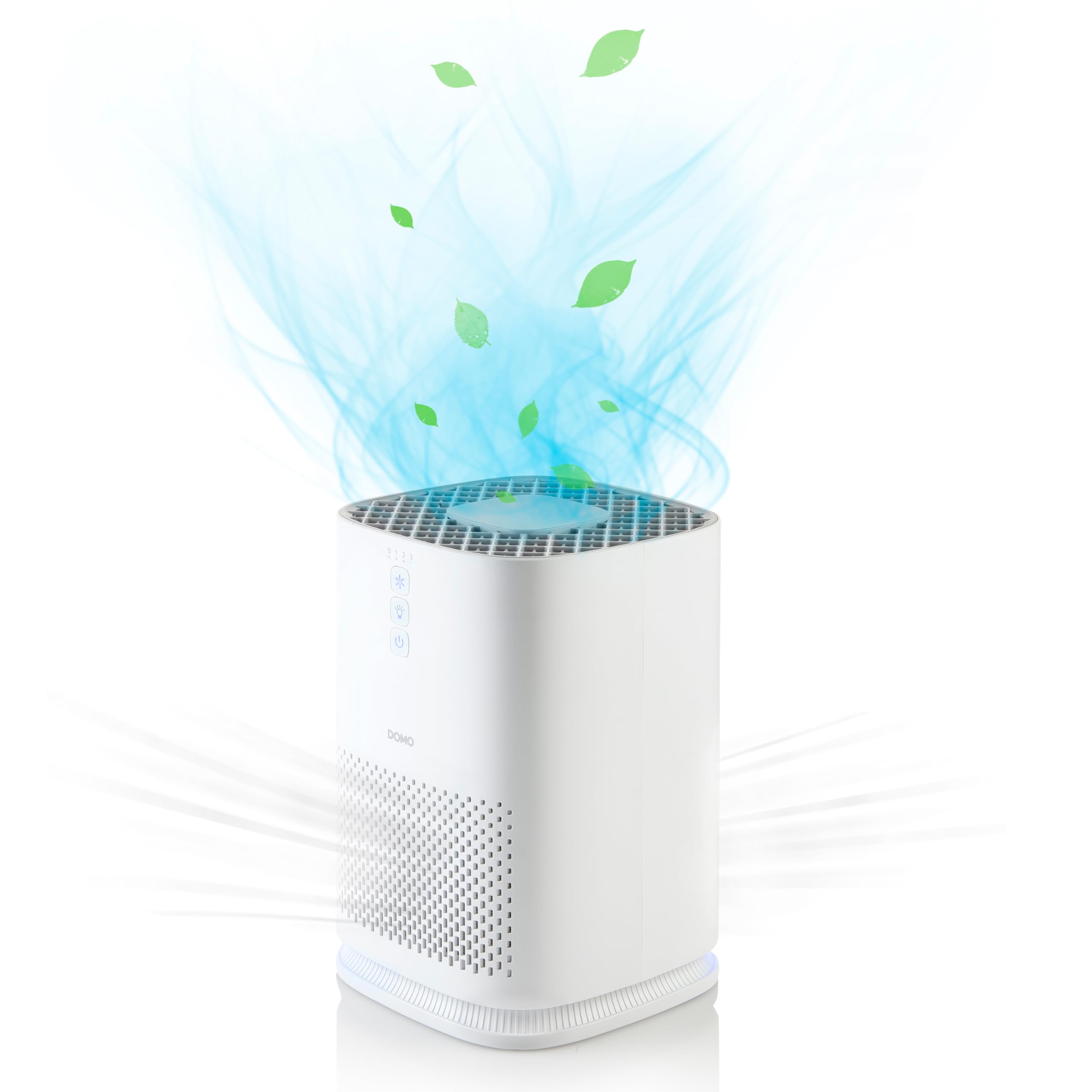 فیلتر HEPA تصفیه کننده هوا DOMO DO264AP - ضد کپک، گرد و غبار، گرده، بو - برای اتاق‌هایی تا 20 متر مربع/50 متر مکعب - حالت بی‌صدا < 61 دسی‌بل - تصفیه کننده هوا با تنظیم مجدد فیلتر هوشمند - 3 سرعت و حالت خواب