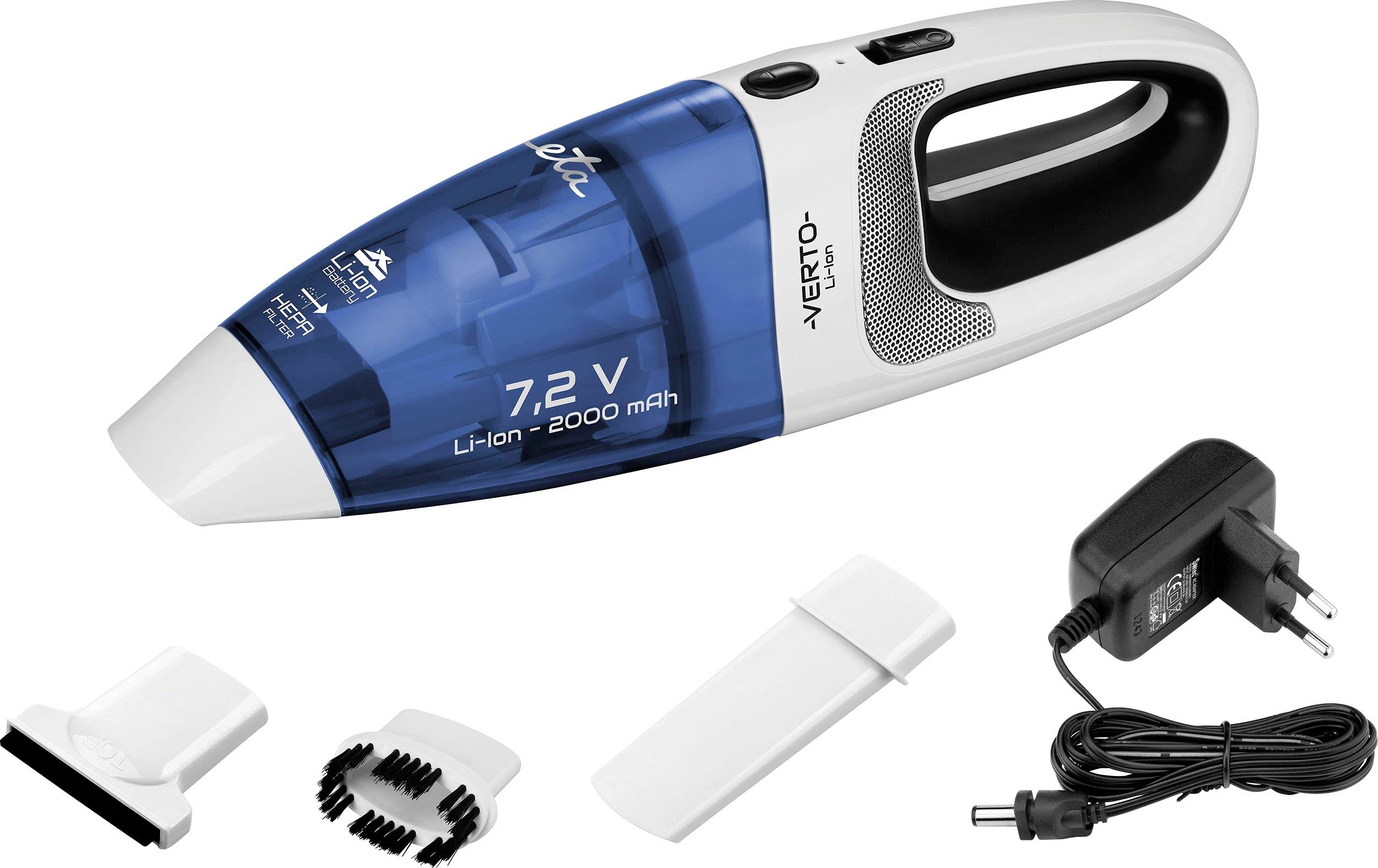 جارو شارژی دستی اِتا چکسلواکی ETA مدل Verto - باتری لیتیوم-یونی 7.2 ولت، فیلتر HEPA