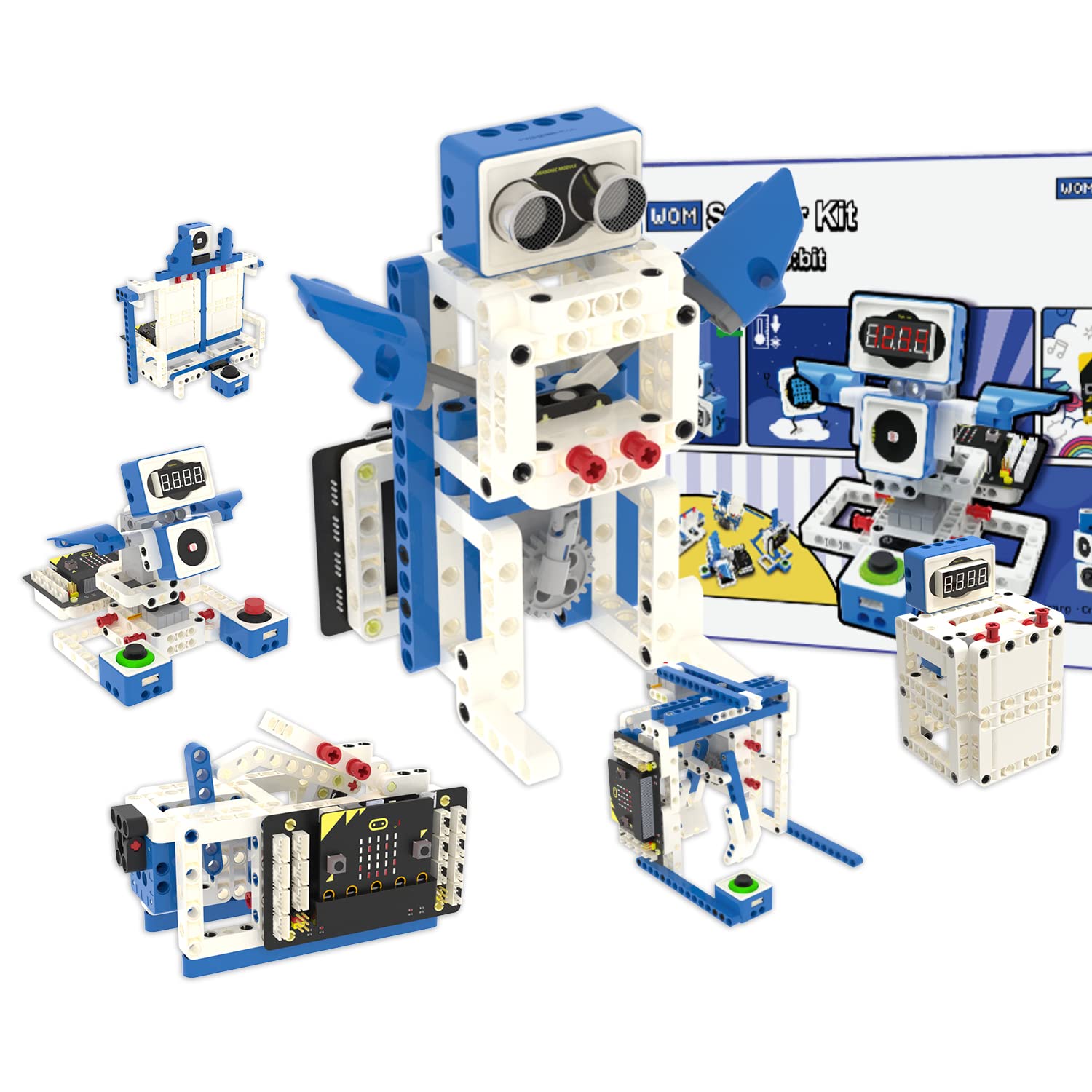 یاهبوم ساختمان و کدنویسی پروژه الکترونیکی STEM Science Project Learning Kit Microbit Sensor World of Module Kit برای 8+ کودک سنسور گنجانده نشده است (بدون Micro:bit)