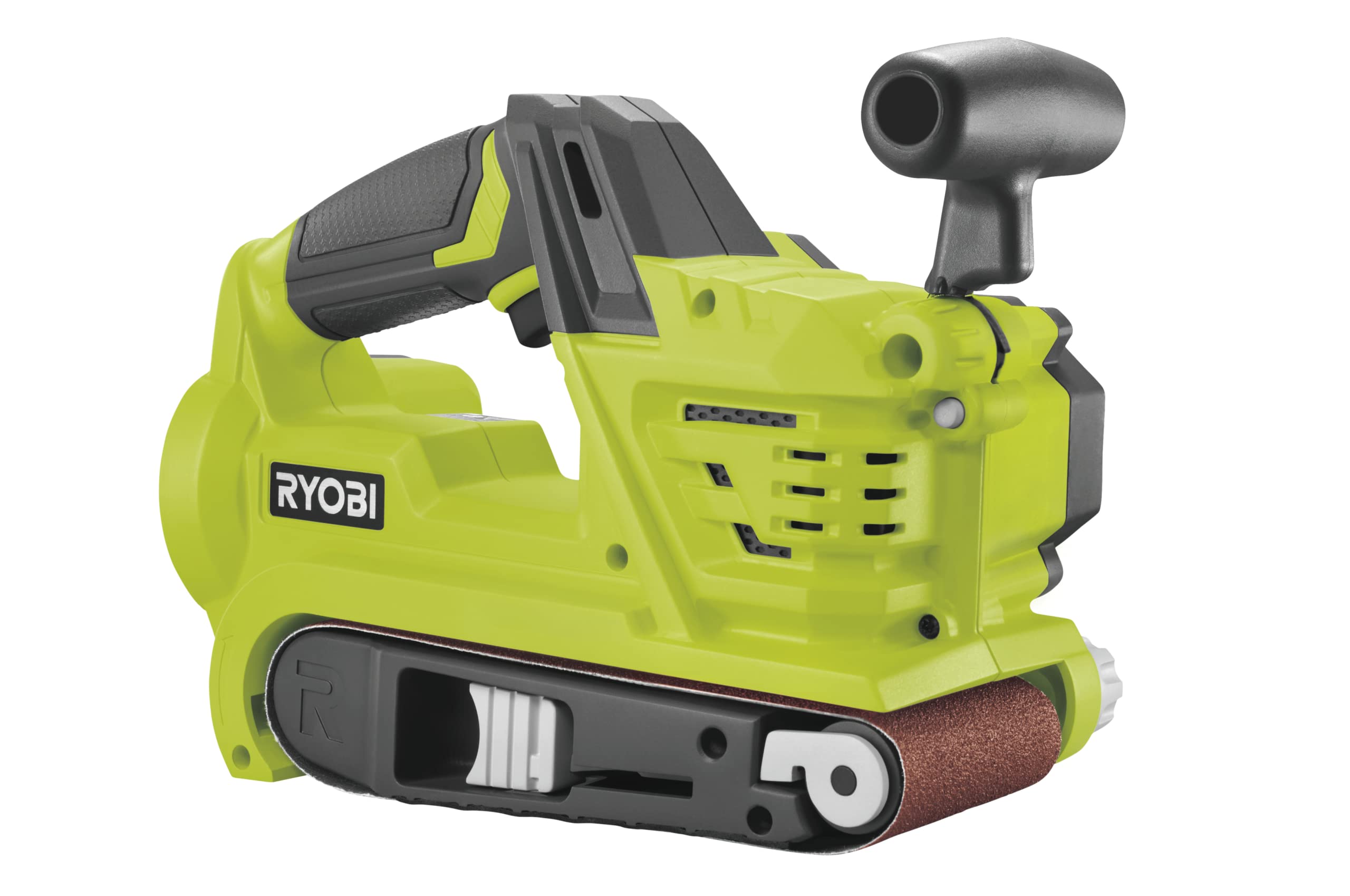 تسمه سنباده شارژی RYOBI 18 V ONE+ R18BS-0 (عرض سنباده 76 میلی متر طول تسمه 457 میلی متر با کیسه گرد و غبار سرعت تسمه 250 متر در دقیقه بدون باتری و شارژر) سبز