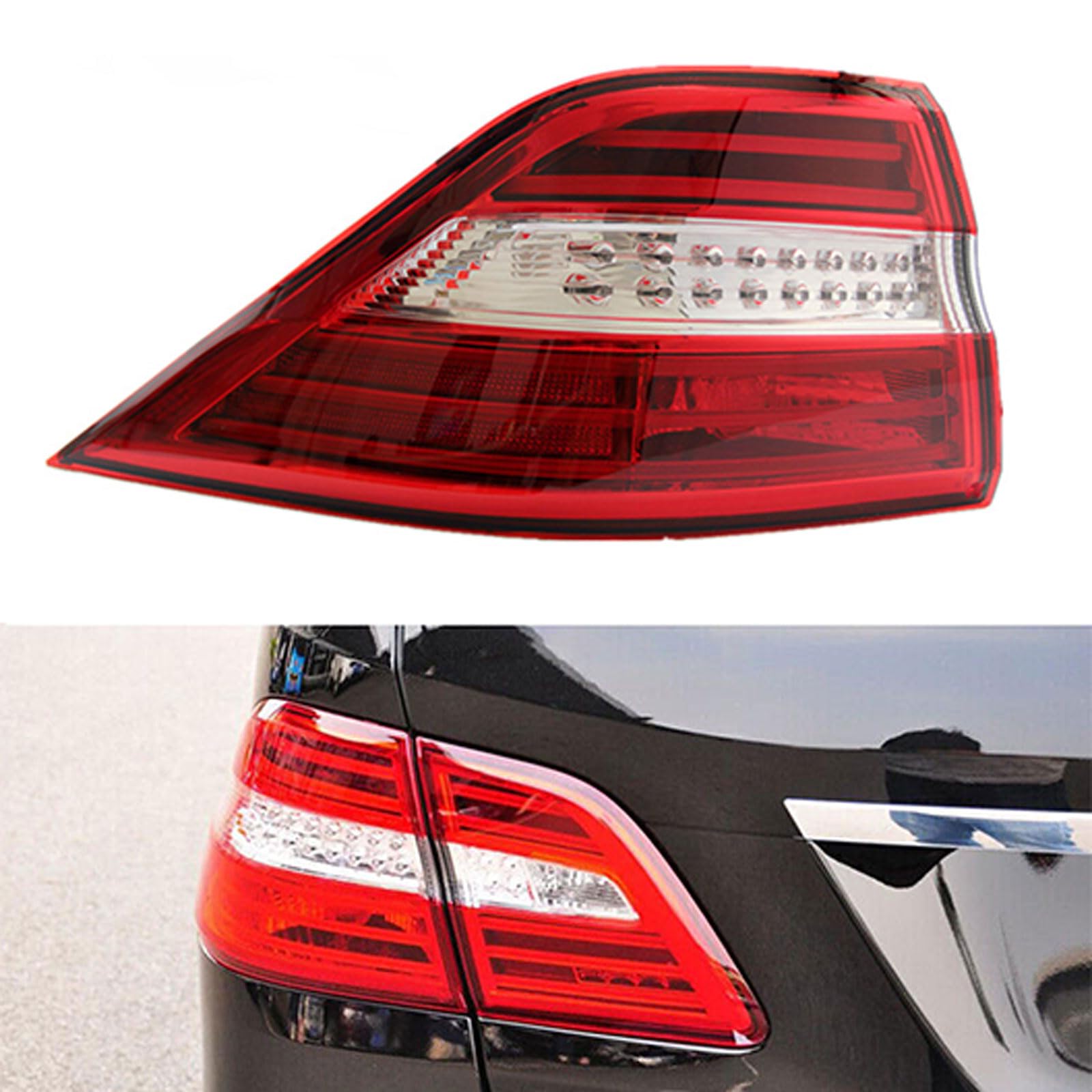 ZZPENGMB چراغ عقب خودرو مرسدس بنز ML-Class W166 2012 2013 2014 2015، چراغ عقب خودرو مجموعه کامل چراغ ترمز مونتاژ چراغ راهنما چپ و راست لوازم جانبی، بیرونی سمت چپ عادی چپ بیرونی