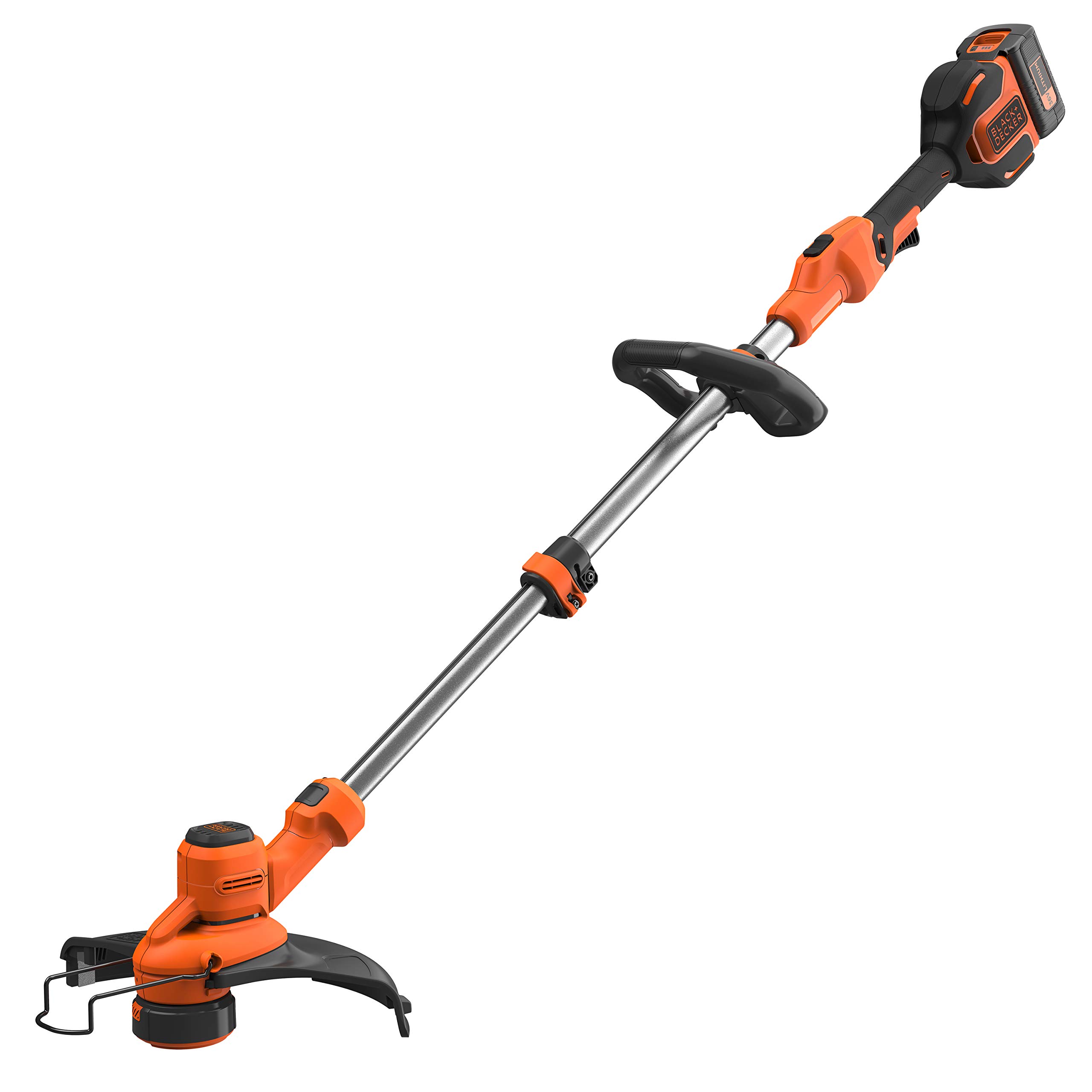 چمن زن با باتری BLACK + DECKER - براش کاتر - لبه چمن 36 ولت 2.5Ah، عرض برش 33 سانتی متر، موتور بدون برس کربن، با پسوند خط، سرعت متغیر BCSTA536L1