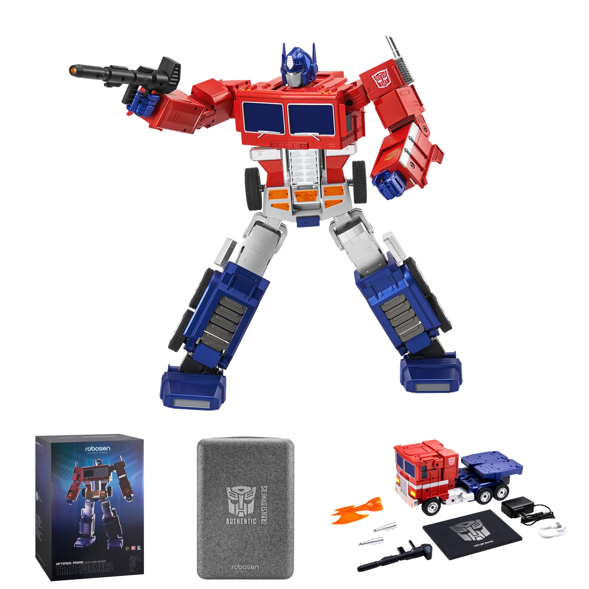Robosen Flagship Edition Optimus Prime Transformer: ربات تعاملی و قابل تبدیل با صدا و برنامه کنترل شده با الهام از سری G1