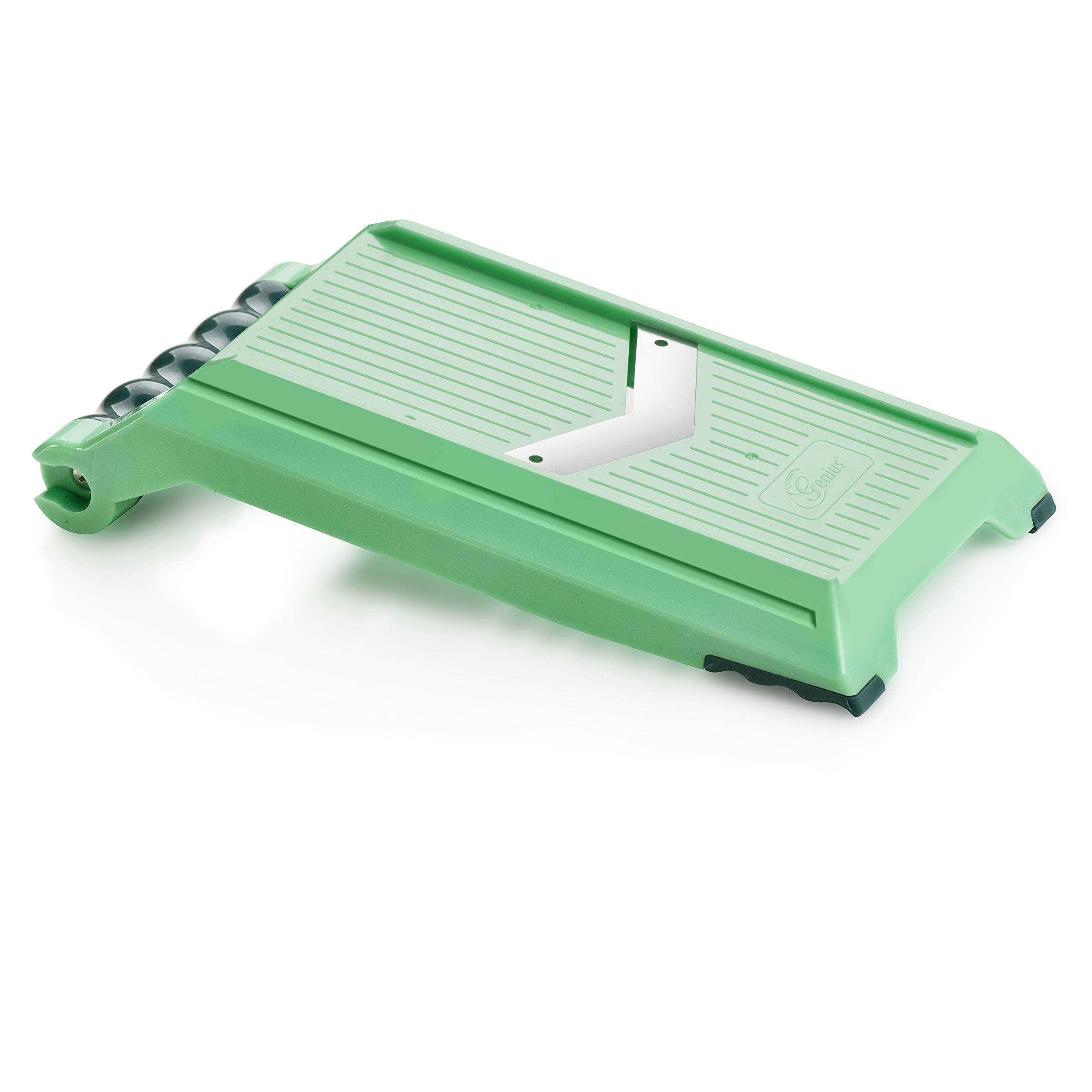 برش قابل تنظیم Genius Nicer Dicer Chef Speed Slicer شامل Handy Hopper (2 قسمت) - برای برش برش های نازک (1-5 میلی متر) - برش سبزی برش خیار سبزی.
