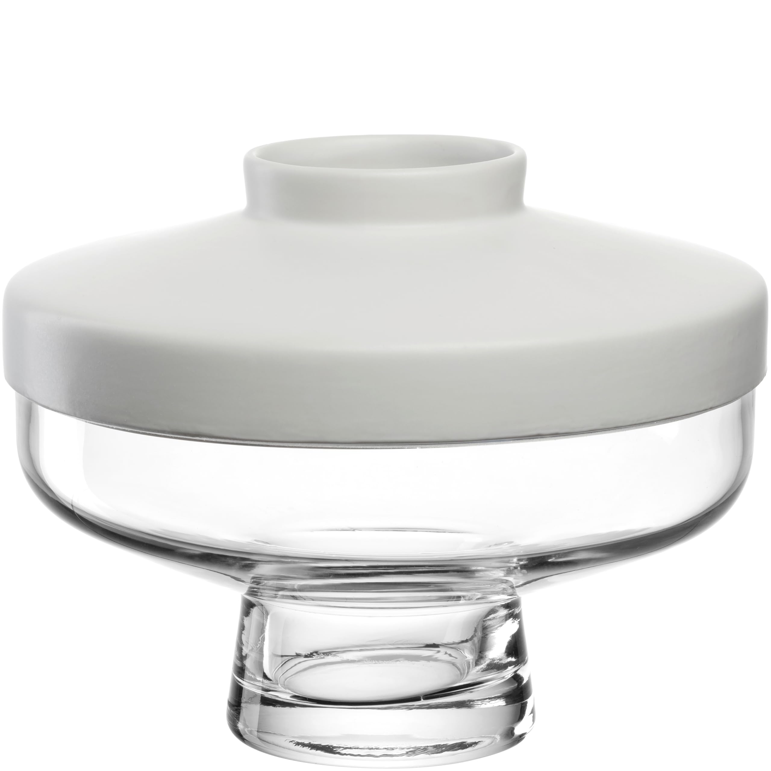 گلدان LEONARDO HOME Riva • ۱ عدد • گلدان شیشه‌ای برای گل‌آرایی‌های خلاقانه • ⌀۷.۴ سانتی‌متر • گلدان شیک ساخته شده از سرامیک و شیشه • طراحی مدرن برای فضای نشیمن • ارتفاع ۱۶.۵ سانتی‌متر • سفید • ۰۵۵۲۶۶ سفید ⌀۷.۴ سانتی‌متر