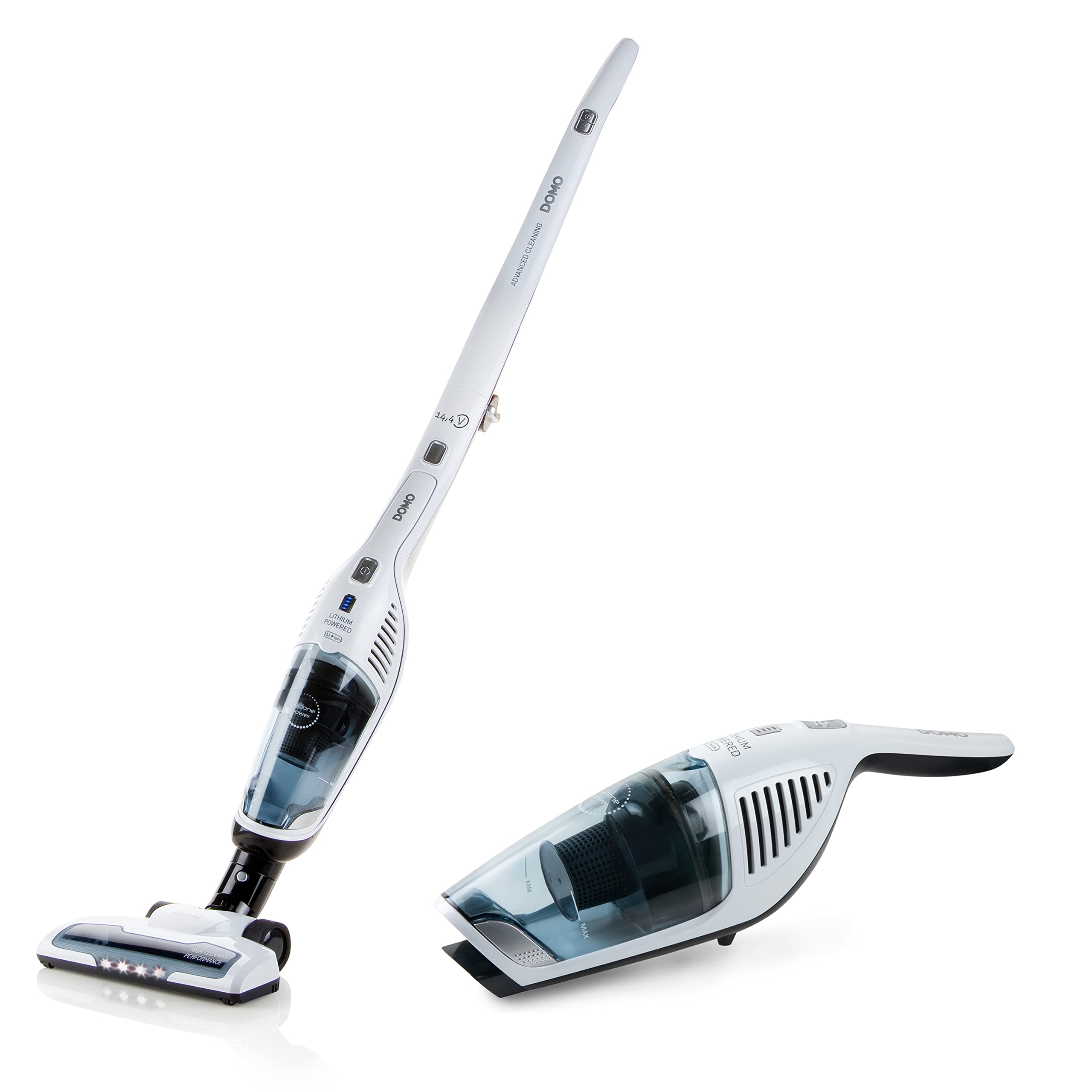 جاروبرقی بی‌سیم دوکاره DOMO DO217SV – با کابل – 0.45 لیتر – آبی/سفید