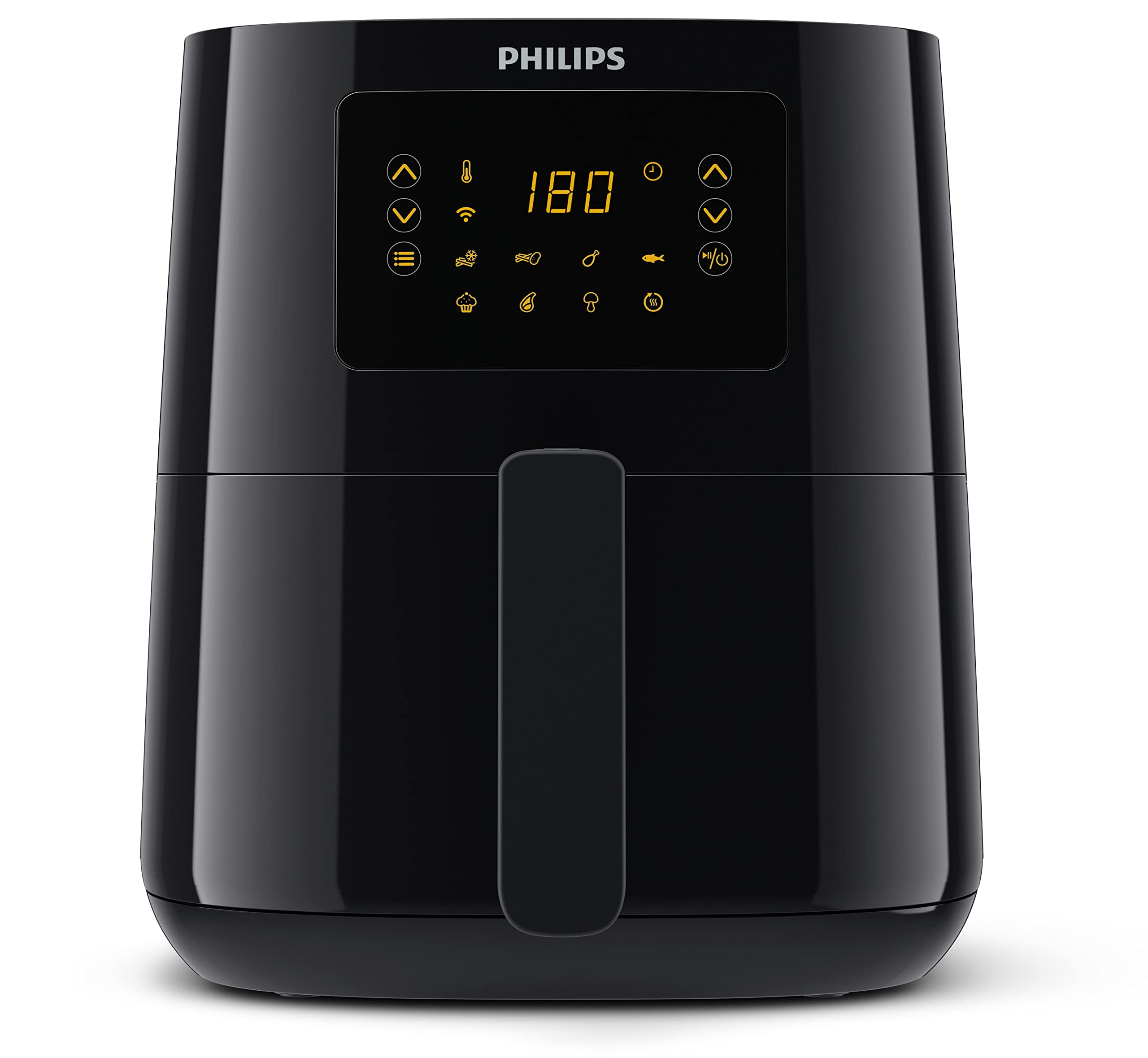 سرخ کن فیلیپس Philips Airfryer سری 5000، اندازه بزرگ، 4.1 لیتر (0.8 کیلوگرم)، عملکردهای آشپزی 13 در 1، اتصال Wifi، 90٪ چربی کمتر با فناوری هوای سریع، برنامه HomeID، سازگار با الکسا (HD9255/90)