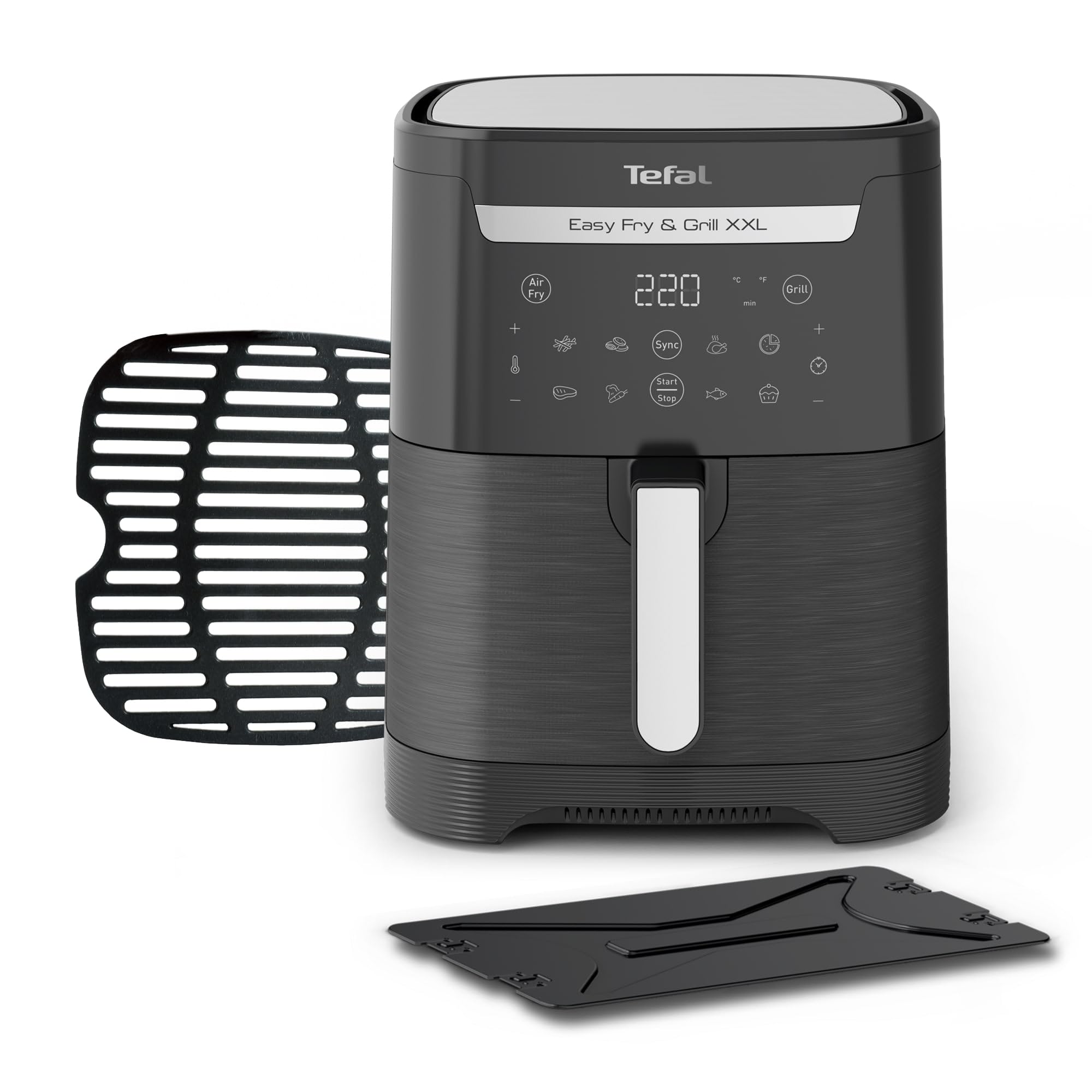 سرخ کن 2 در 1 تفال EY8018 Easy Fry & Grill XXL | سرخ کن و گریل هوا | ظرف Flexcook برای 2 ظرف به طور همزمان | سرخ کن سالم بدون روغن | صرفه جویی در انرژی | 8 برنامه | 8 نفر